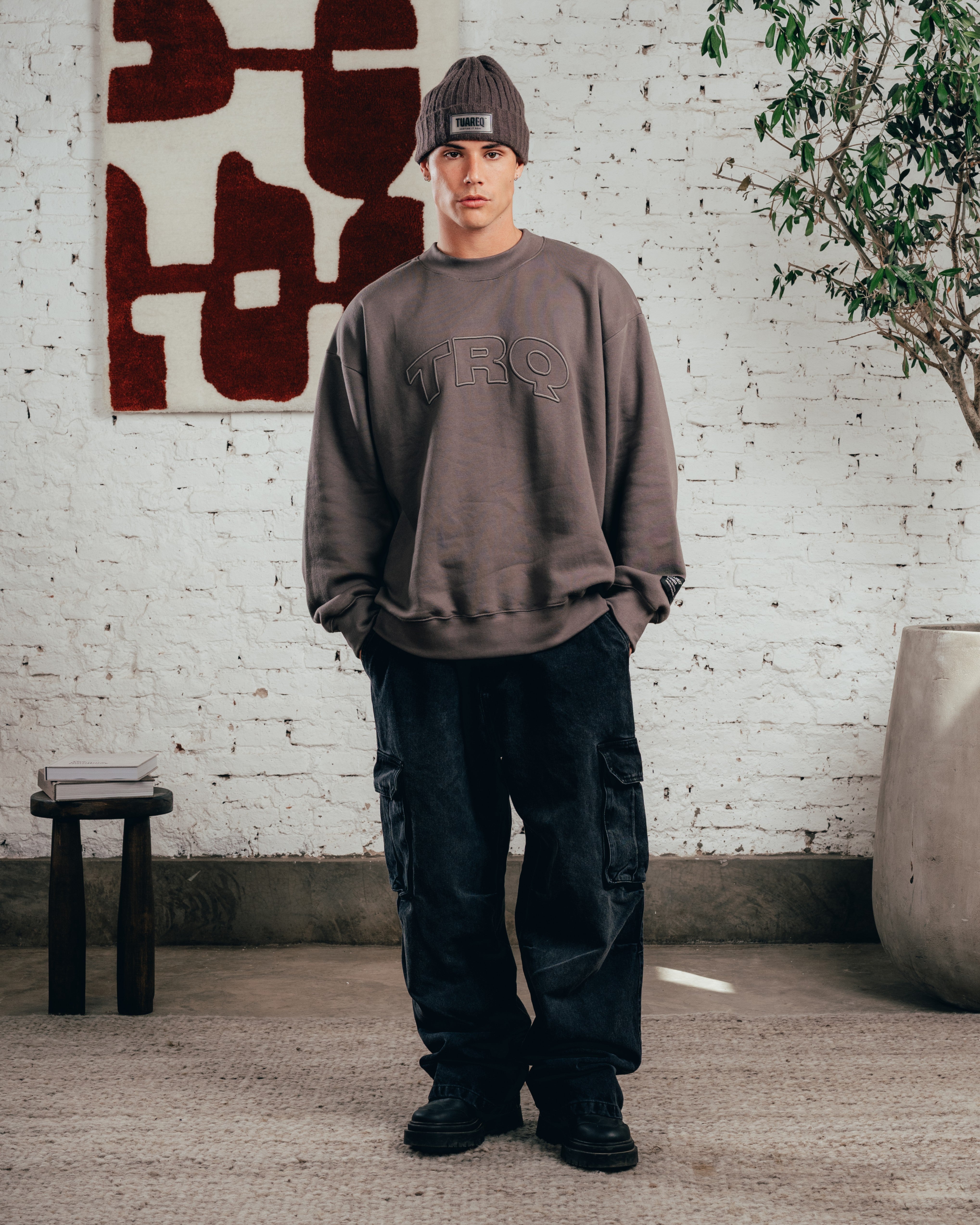 CREWNECK COSTURA  [ COMFORT ] TRQ GREY