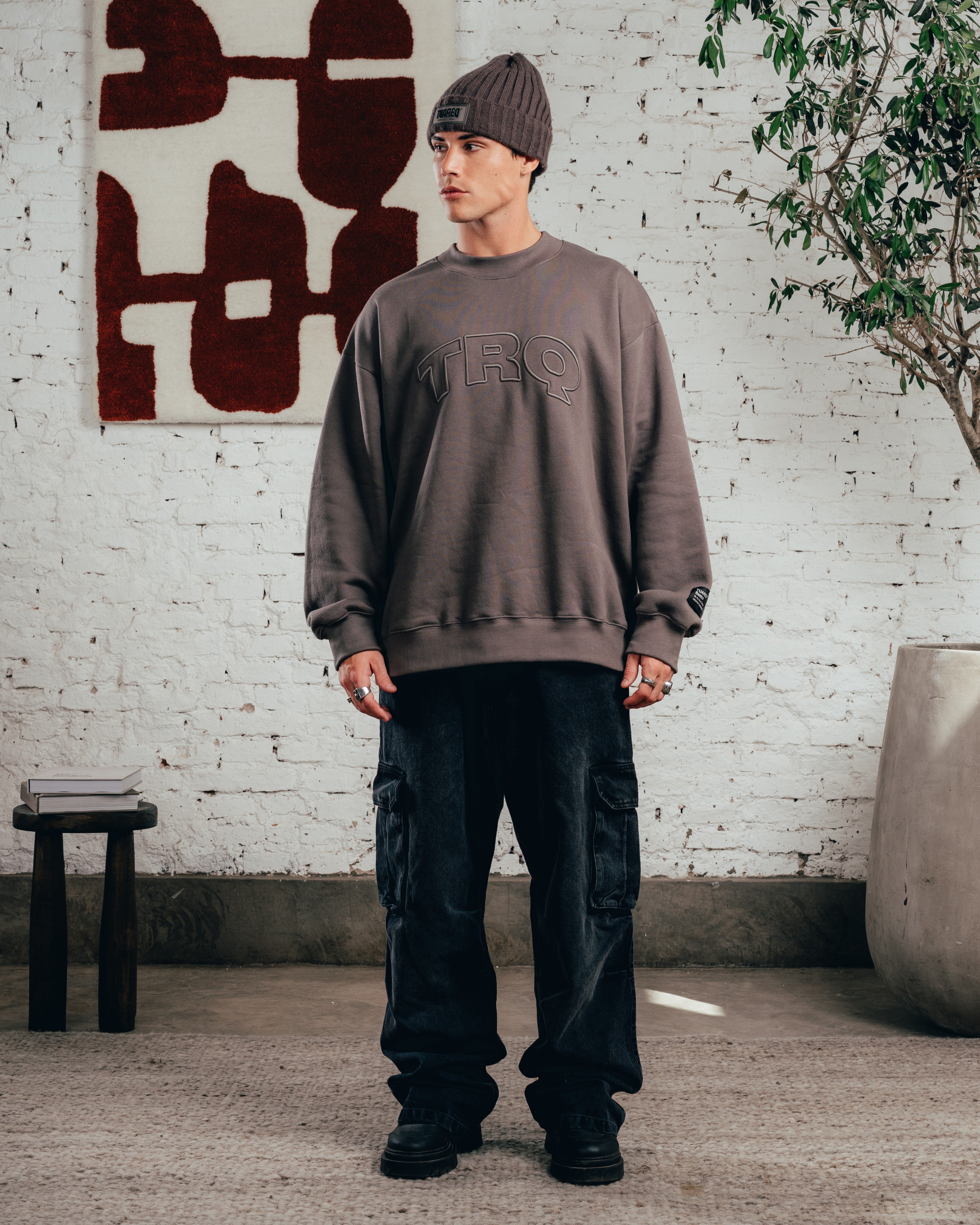 CREWNECK COSTURA  [ COMFORT ] TRQ GREY