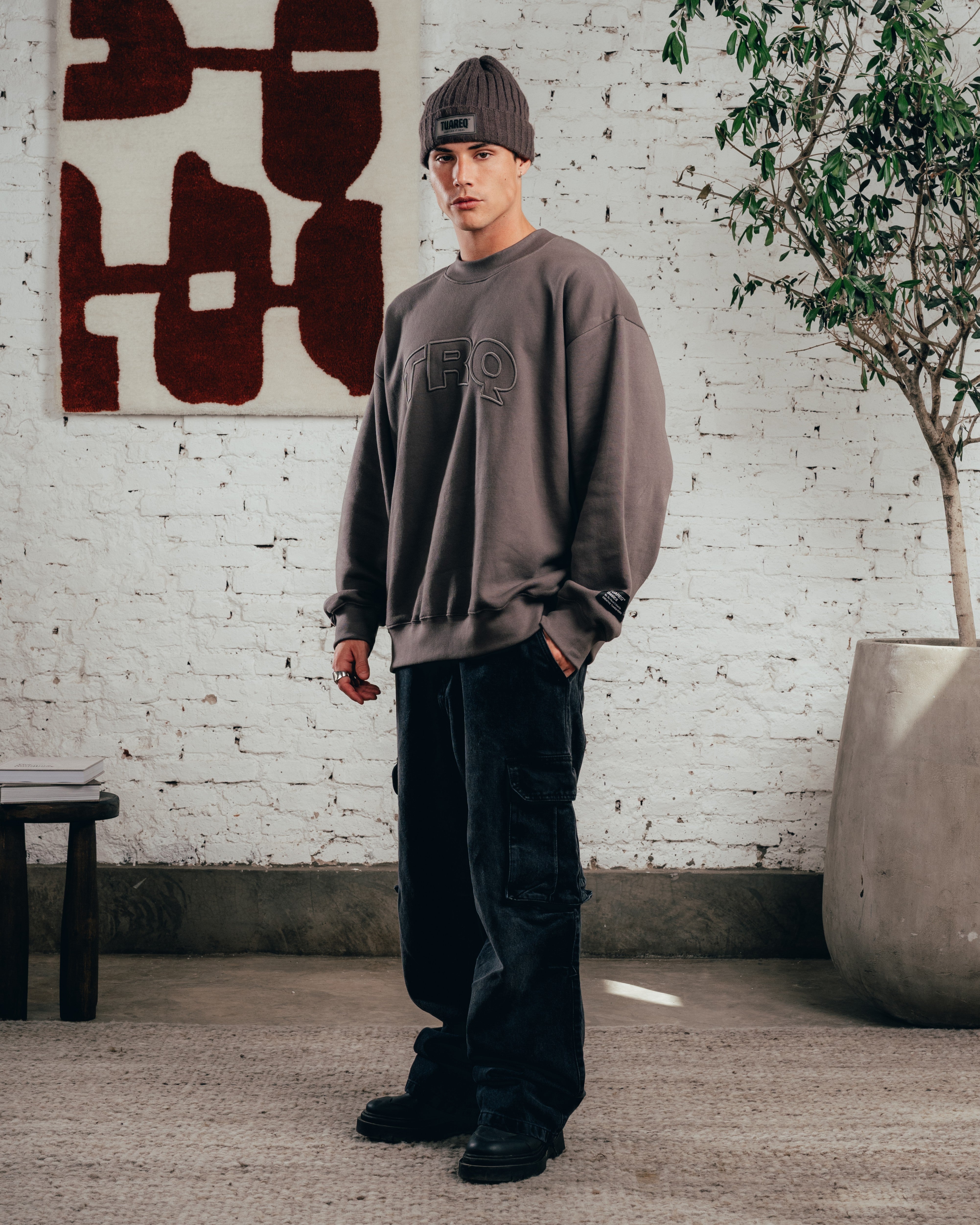 CREWNECK COSTURA  [ COMFORT ] TRQ GREY