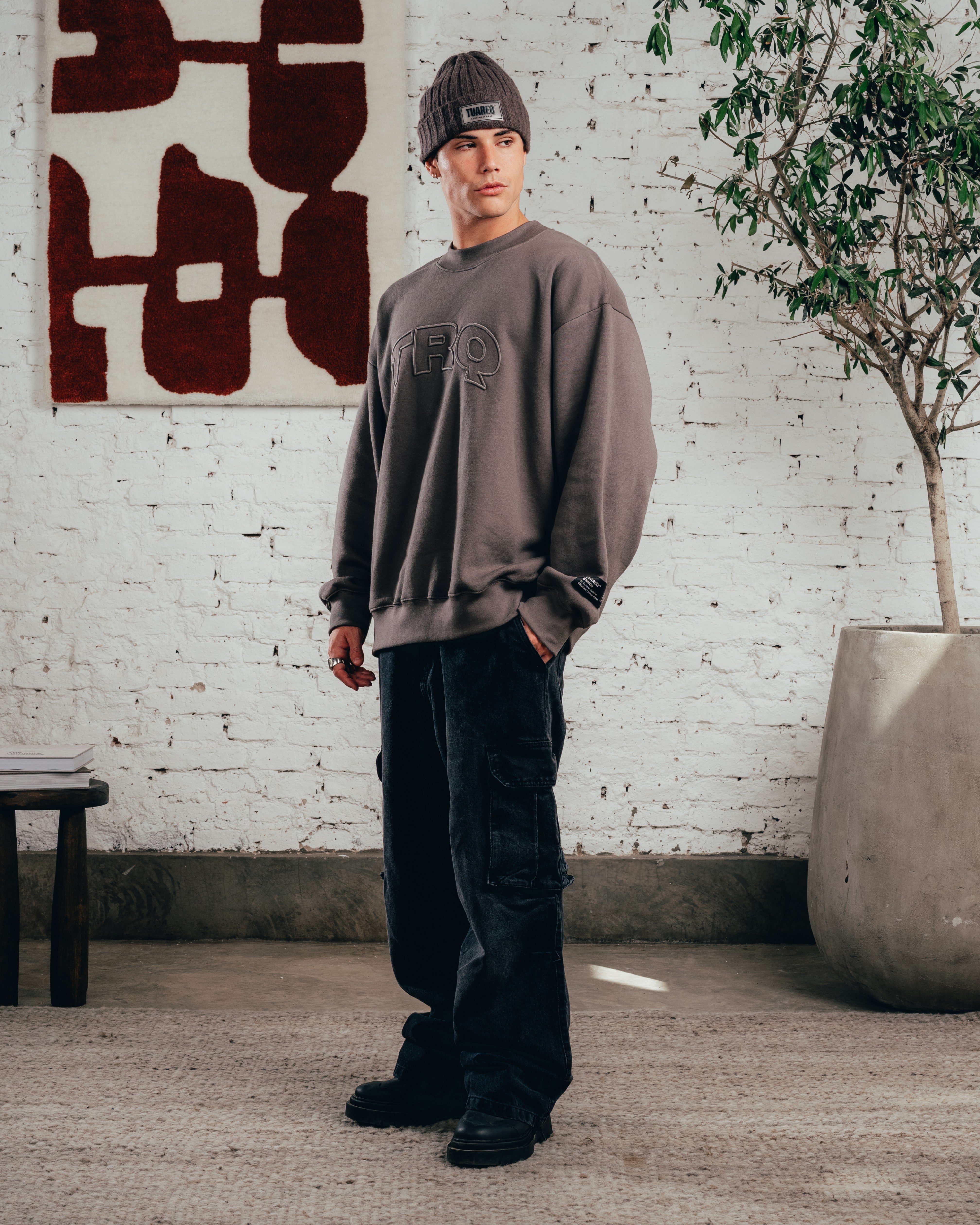 CREWNECK COSTURA  [ COMFORT ] TRQ GREY