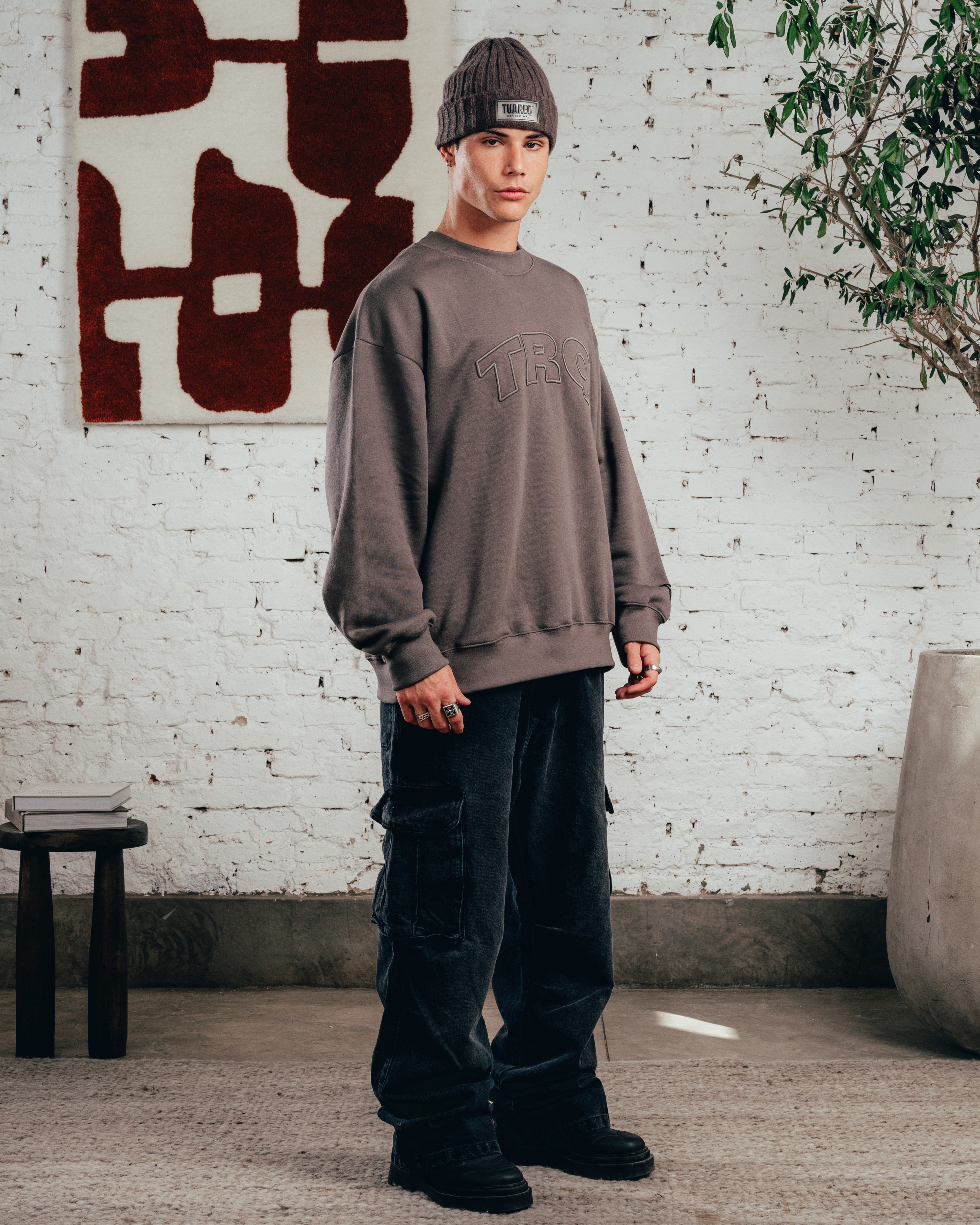 CREWNECK COSTURA  [ COMFORT ] TRQ GREY