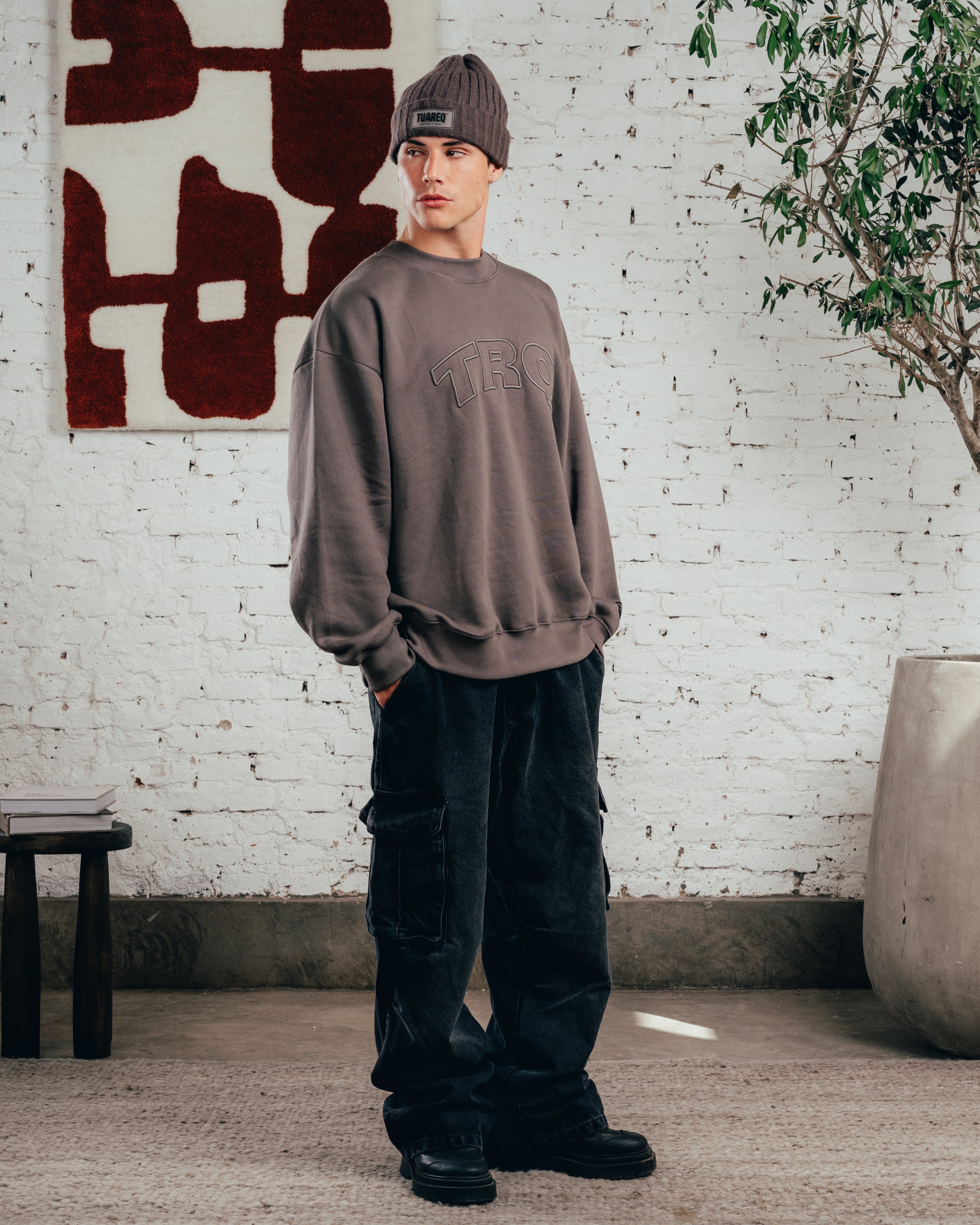 CREWNECK COSTURA  [ COMFORT ] TRQ GREY