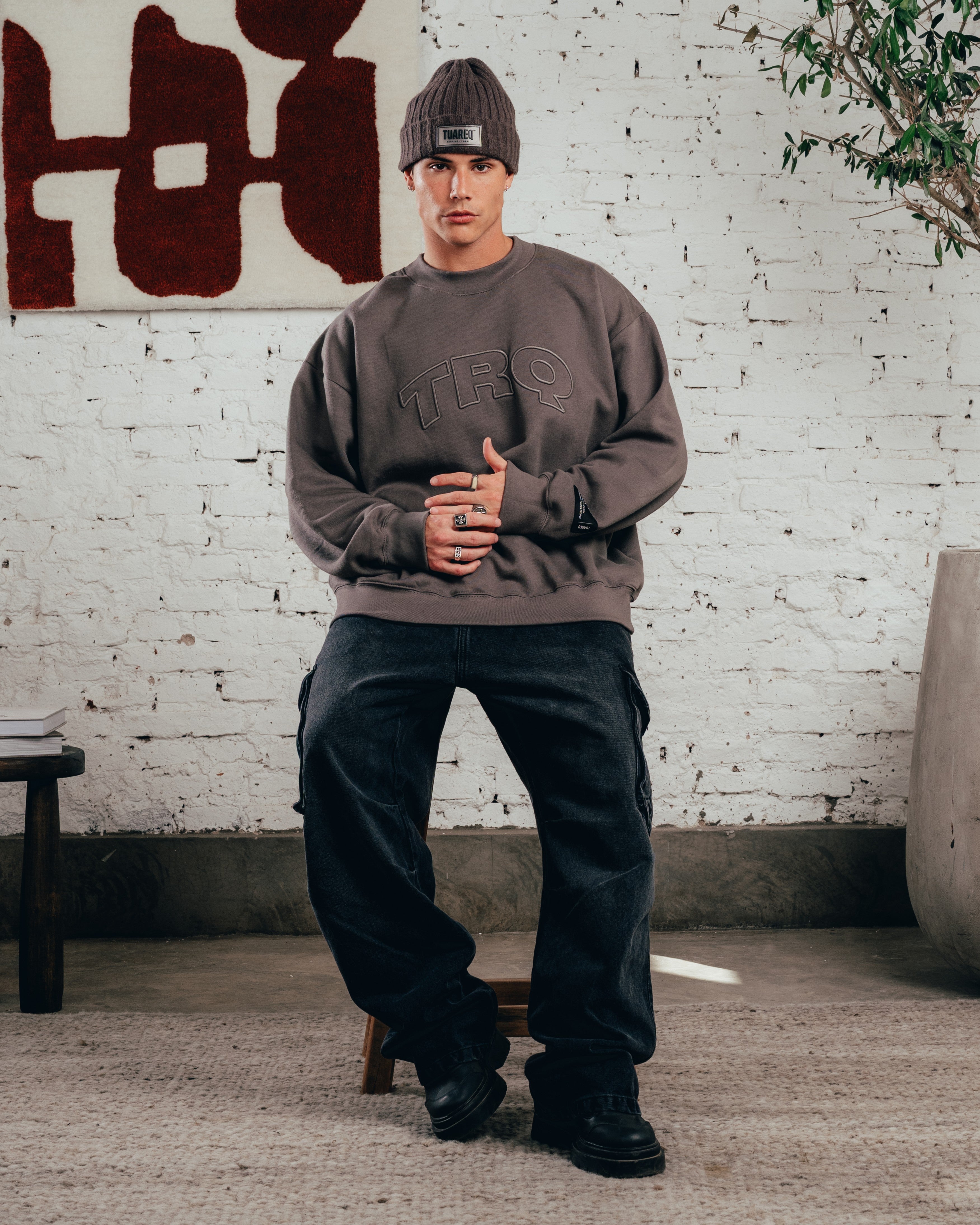 CREWNECK COSTURA  [ COMFORT ] TRQ GREY
