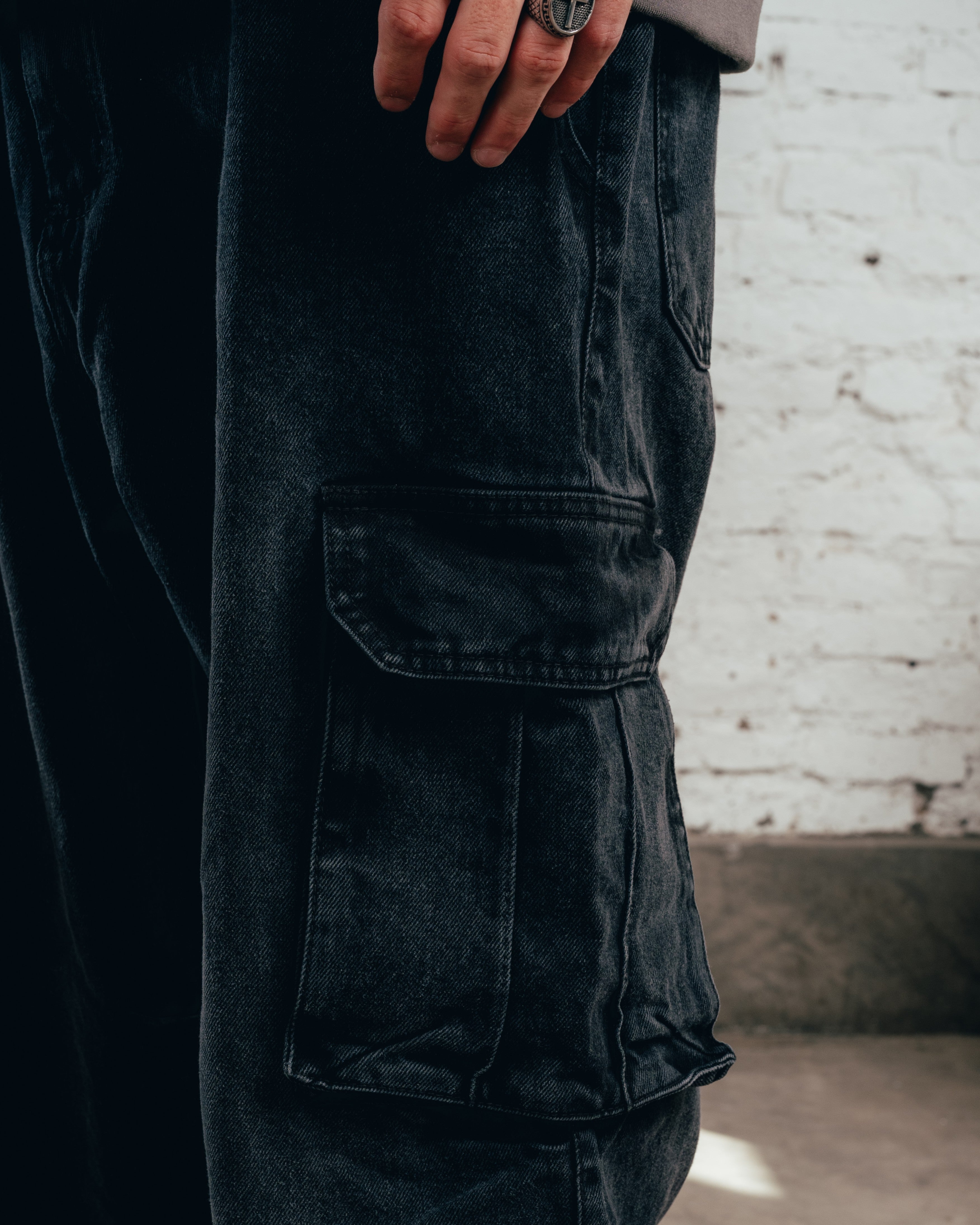 JEAN CARGO [ BARILLA ] STONE BLACK