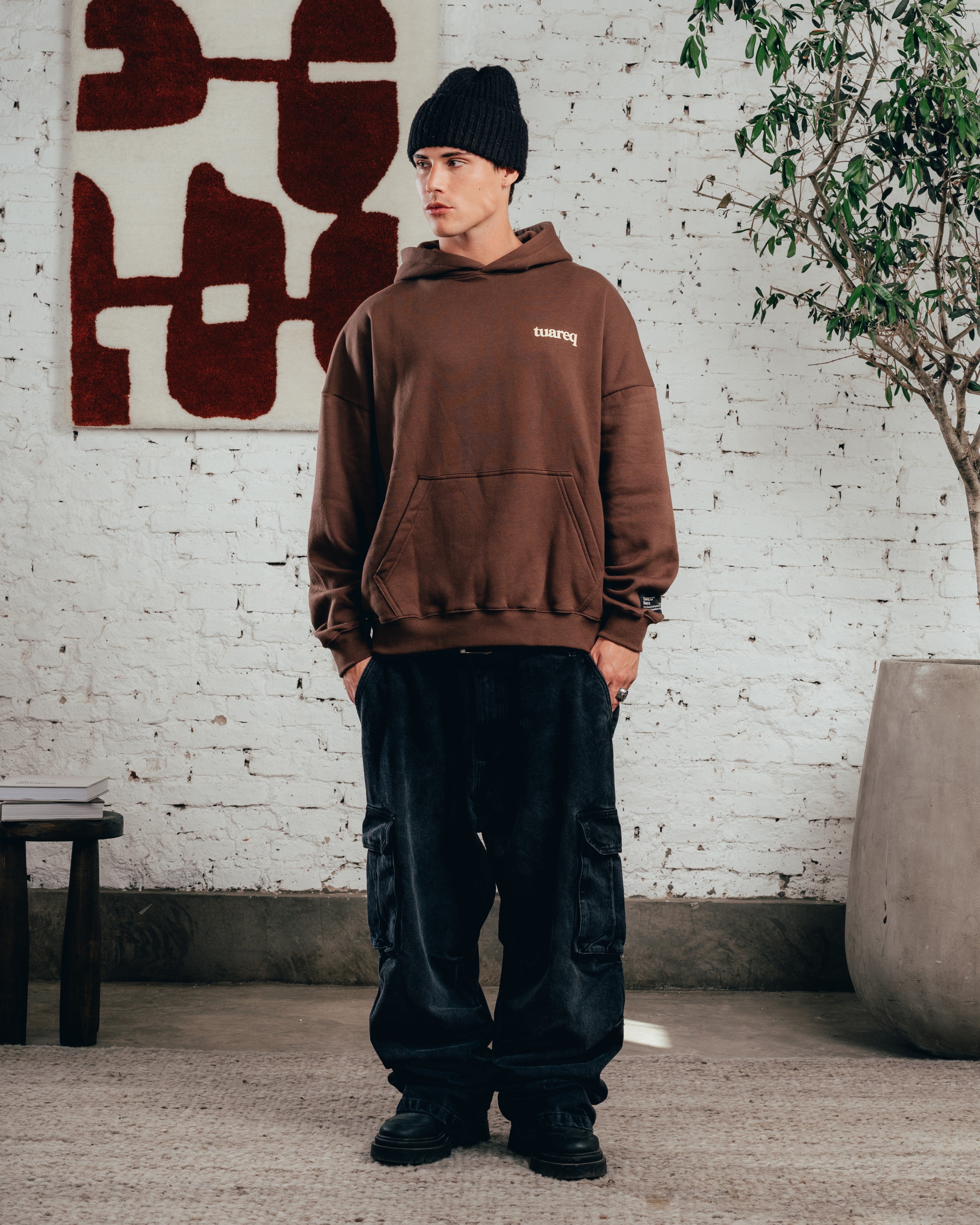 HOODIE OVERSIZED [ COMFORT ] GALGO CHOCOLATE