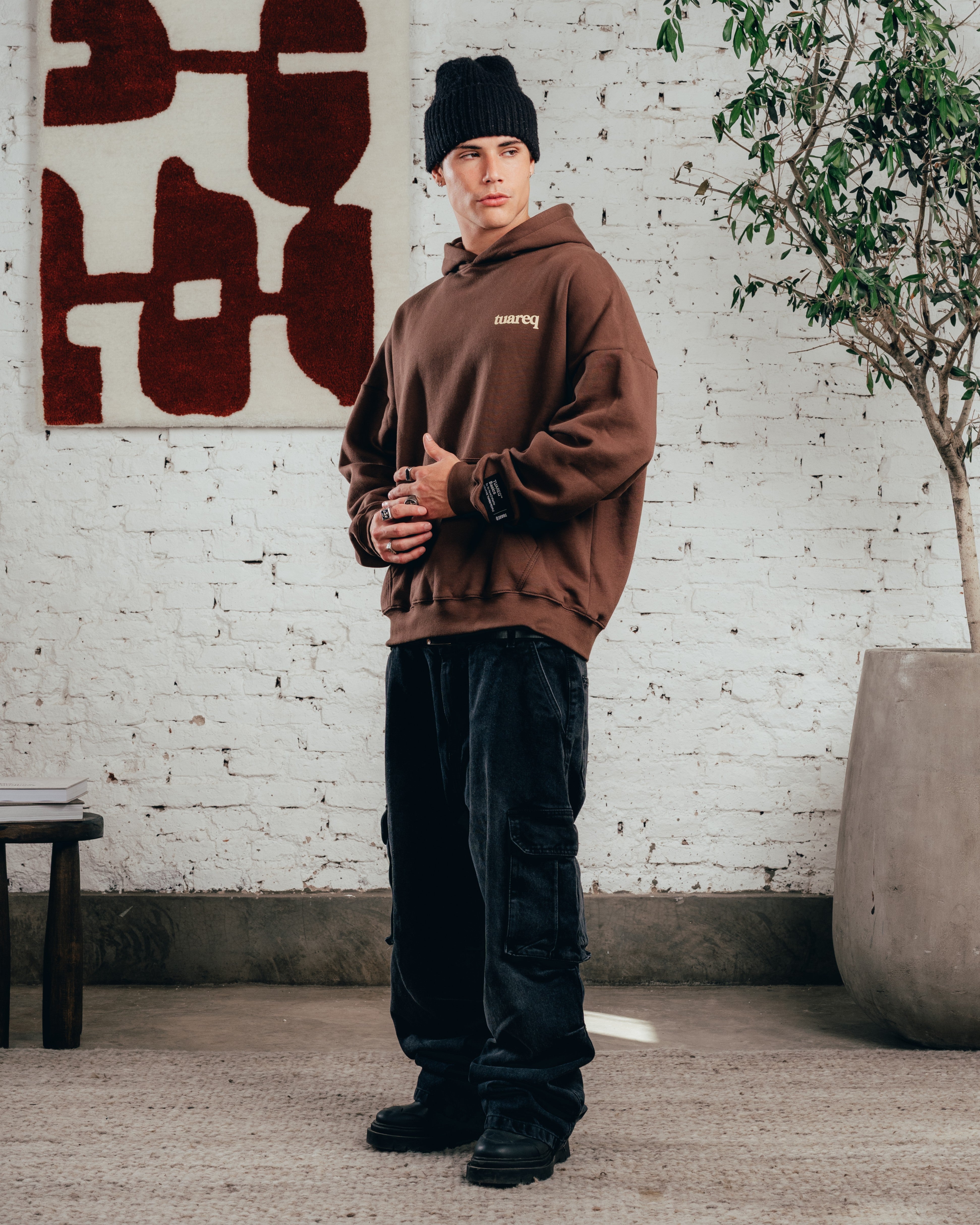HOODIE OVERSIZED [ COMFORT ] GALGO CHOCOLATE
