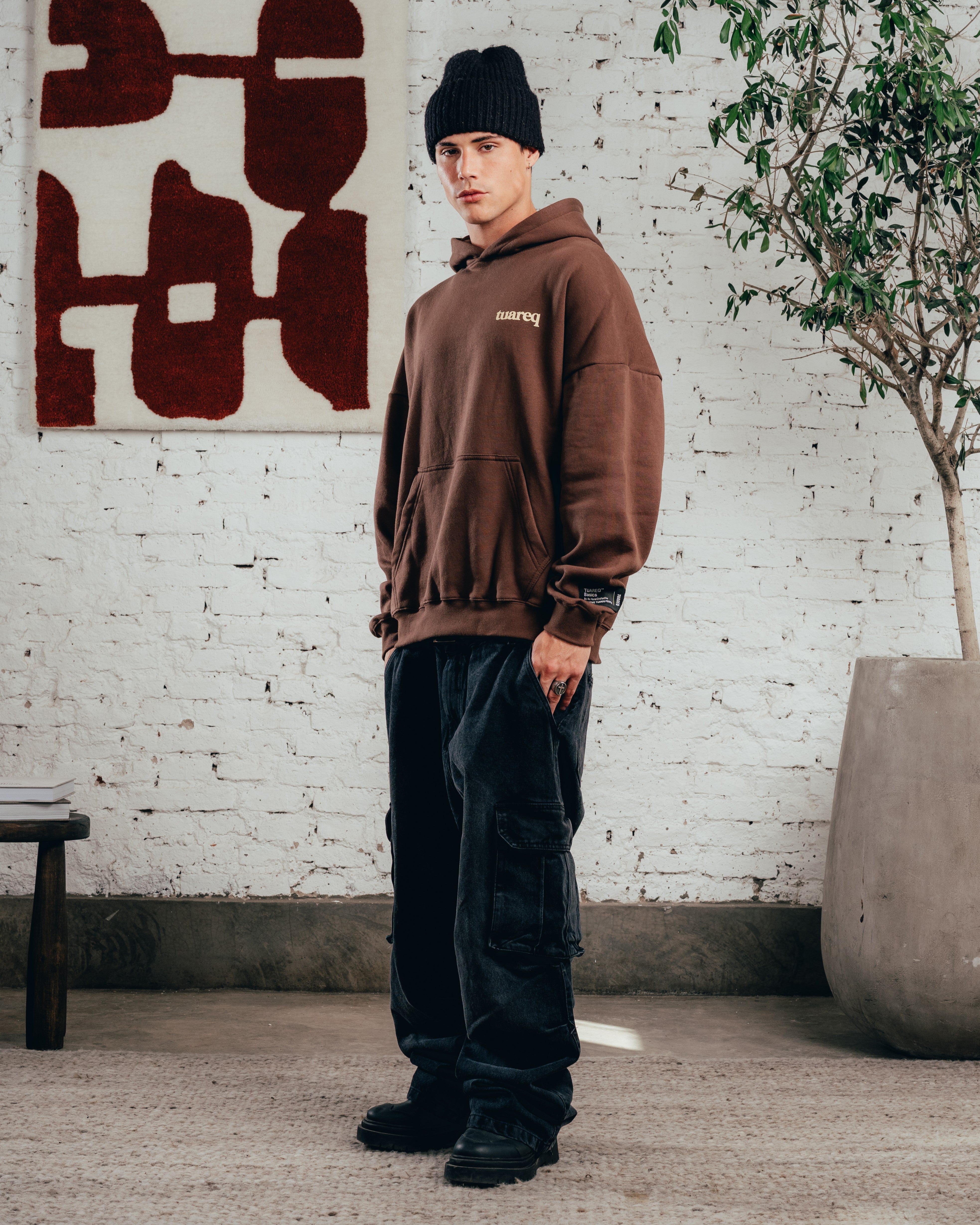 HOODIE OVERSIZED [ COMFORT ] GALGO CHOCOLATE