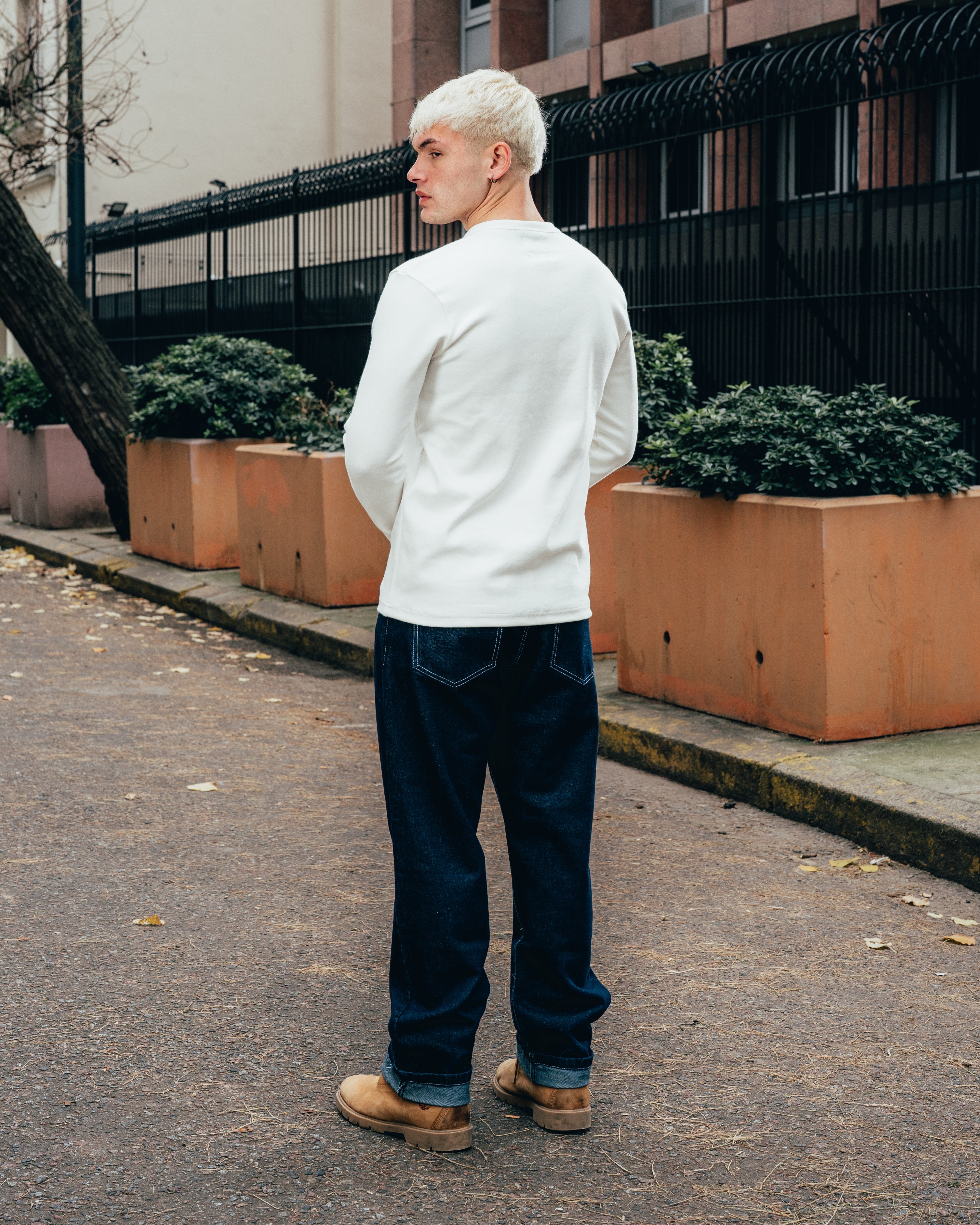 REMERA HENLEY MANGA LARGA [ PRIMARI ] WHITE