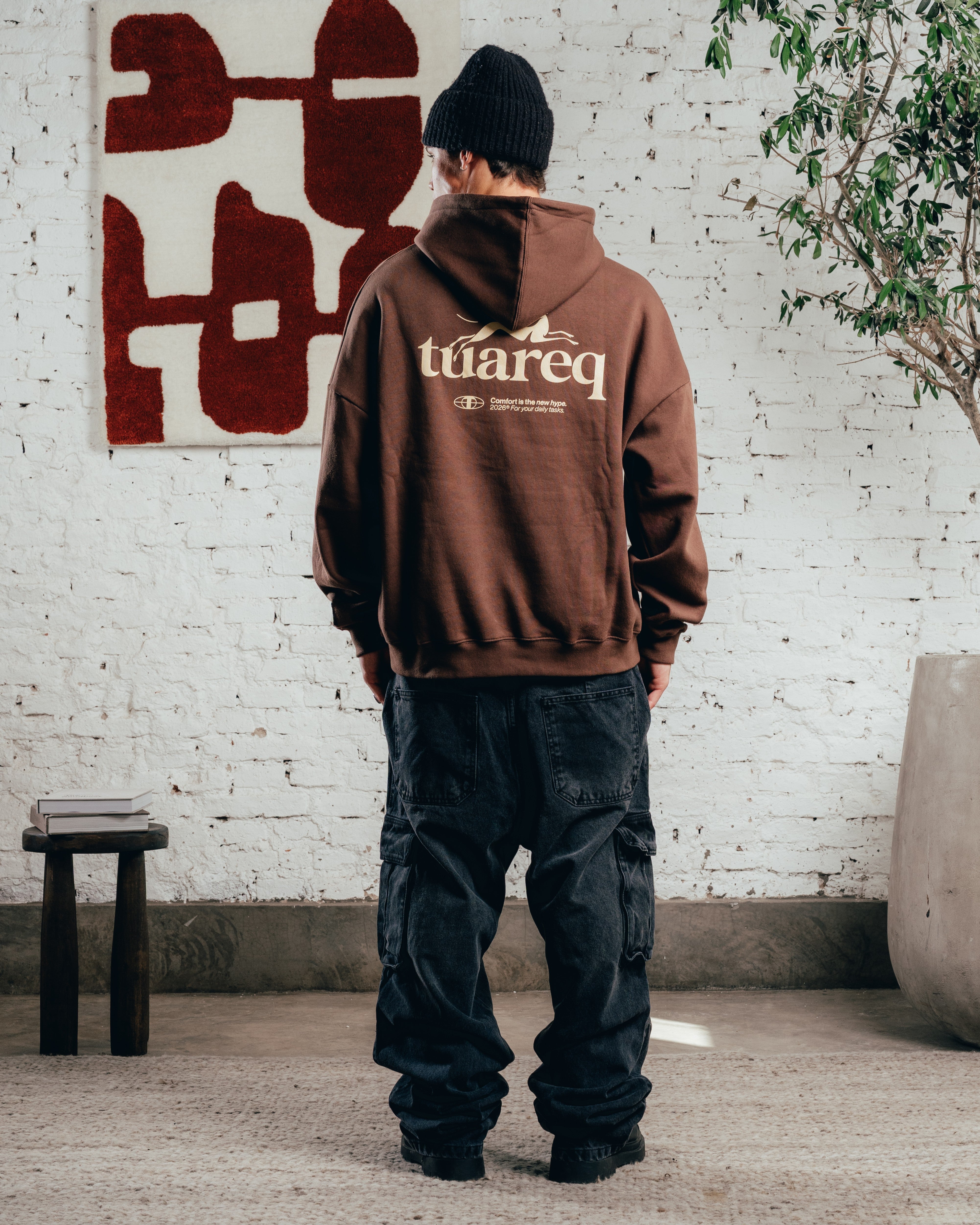 HOODIE OVERSIZED [ COMFORT ] GALGO CHOCOLATE