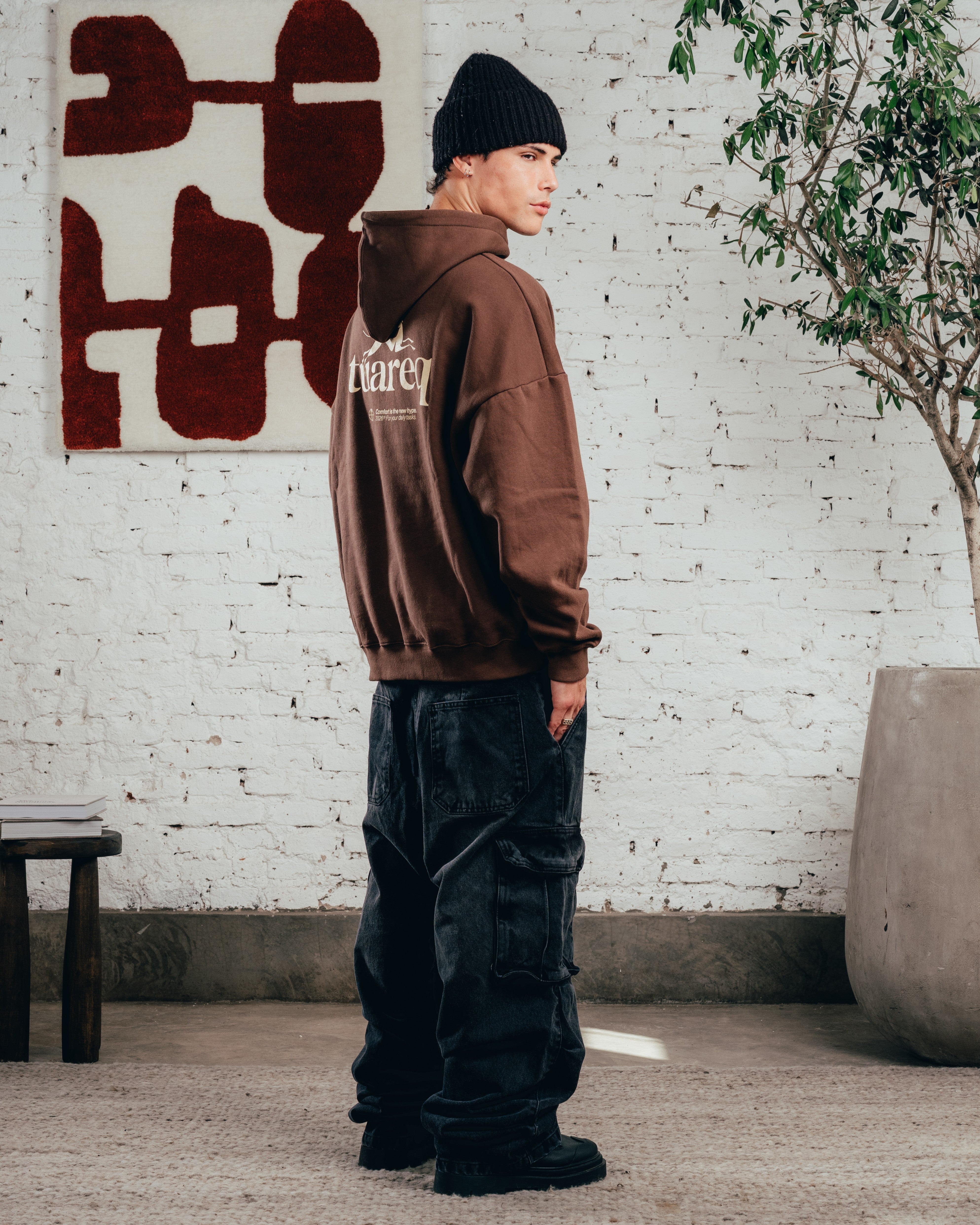 HOODIE OVERSIZED [ COMFORT ] GALGO CHOCOLATE
