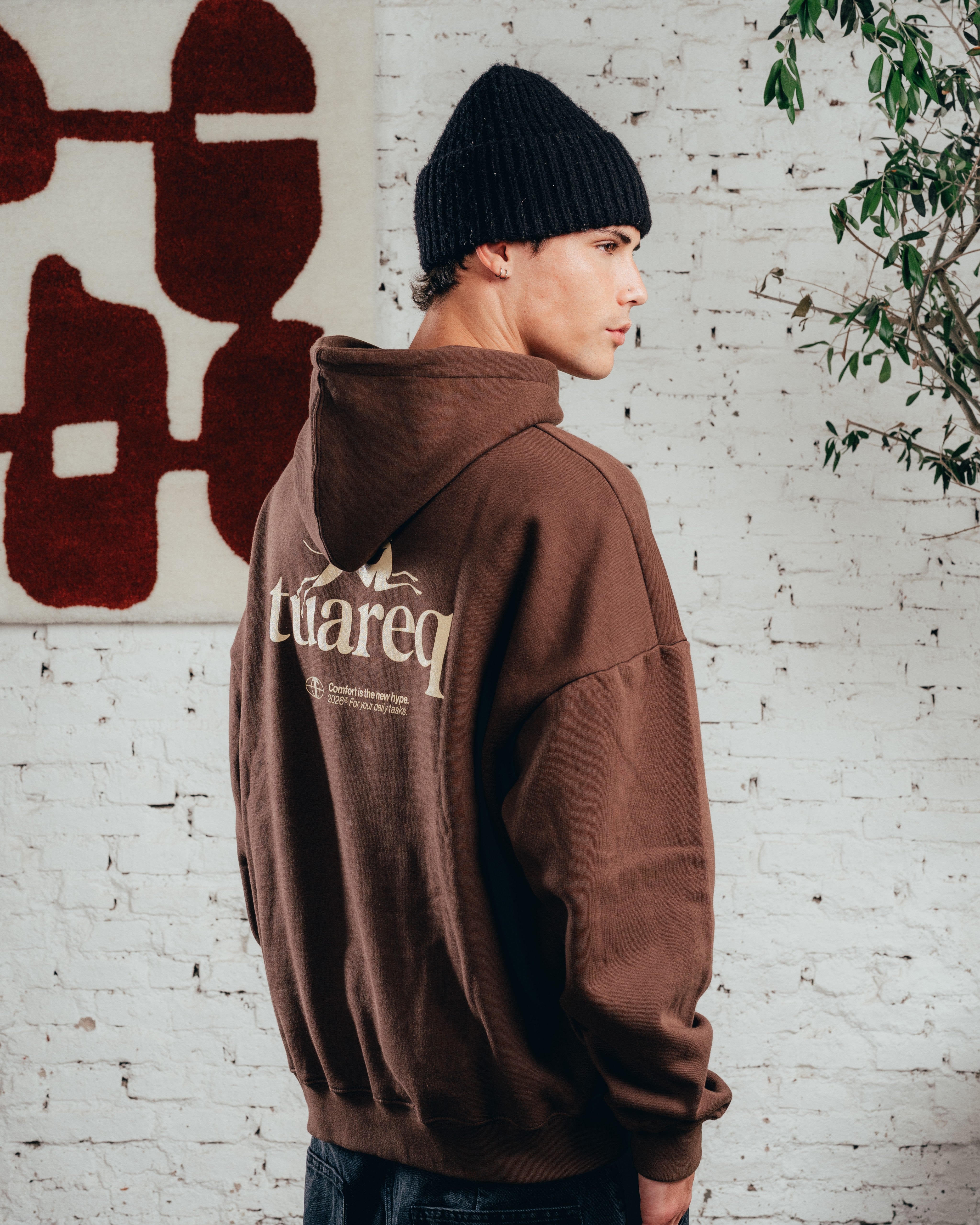 HOODIE OVERSIZED [ COMFORT ] GALGO CHOCOLATE