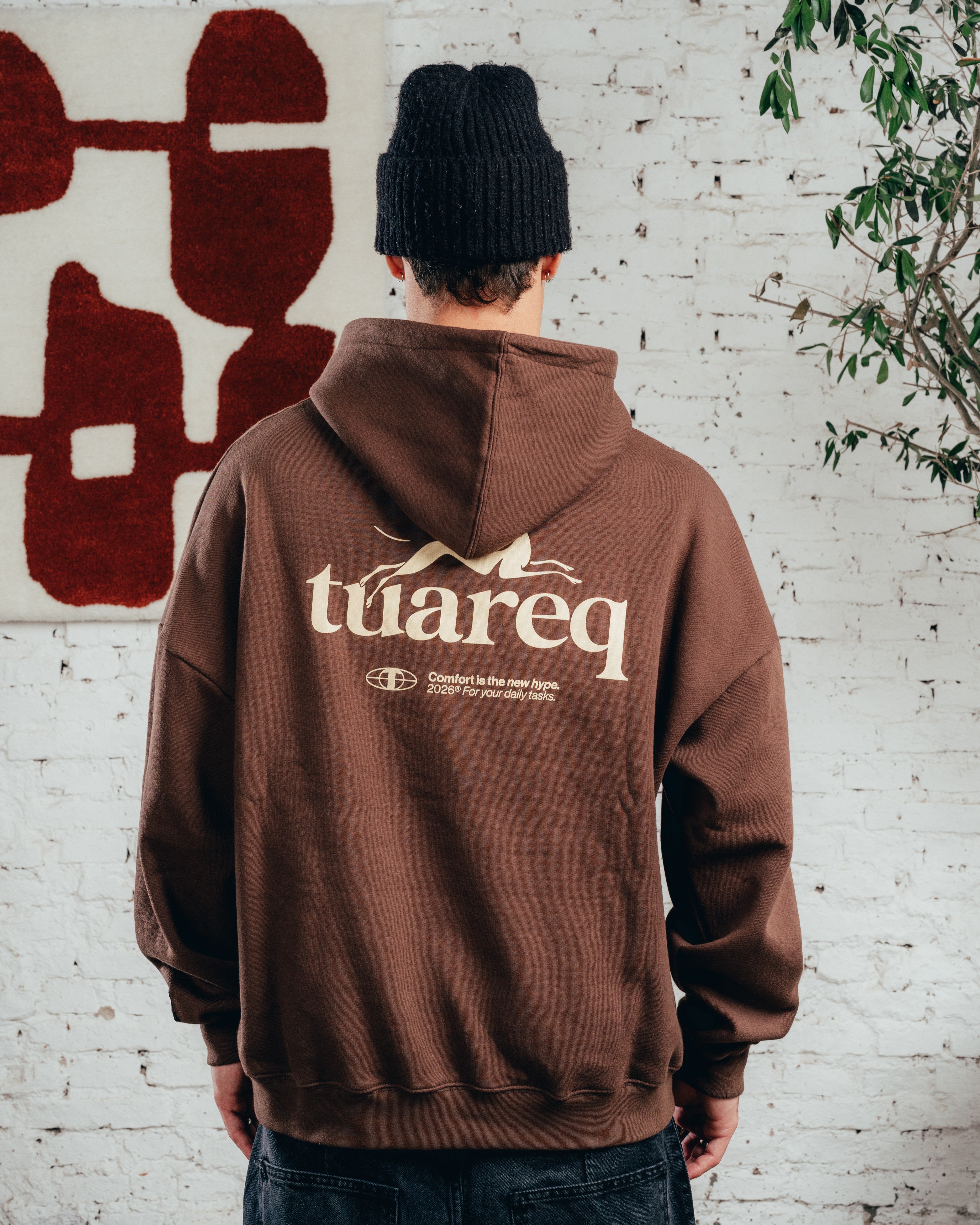 HOODIE OVERSIZED [ COMFORT ] GALGO CHOCOLATE