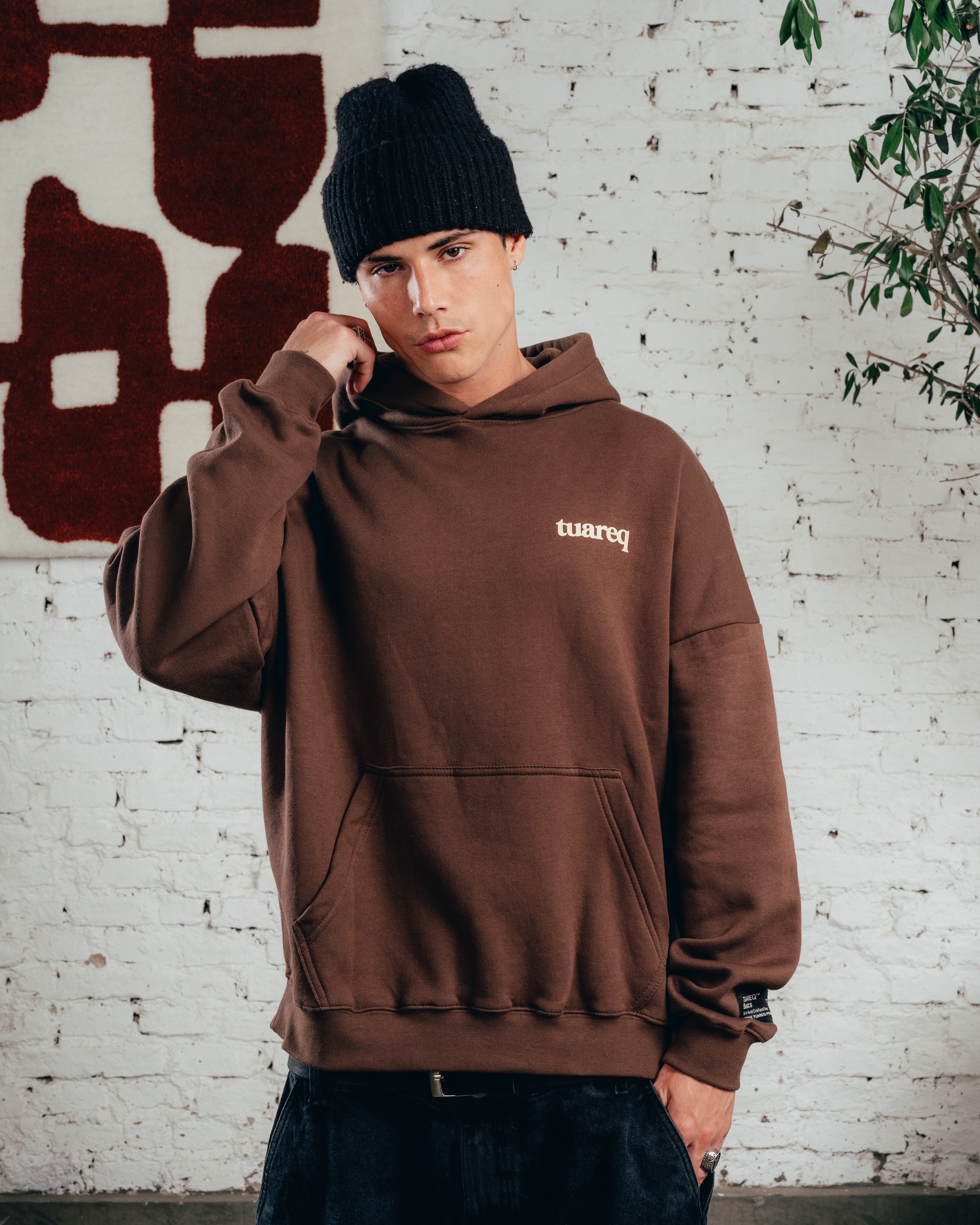 HOODIE OVERSIZED [ COMFORT ] GALGO CHOCOLATE