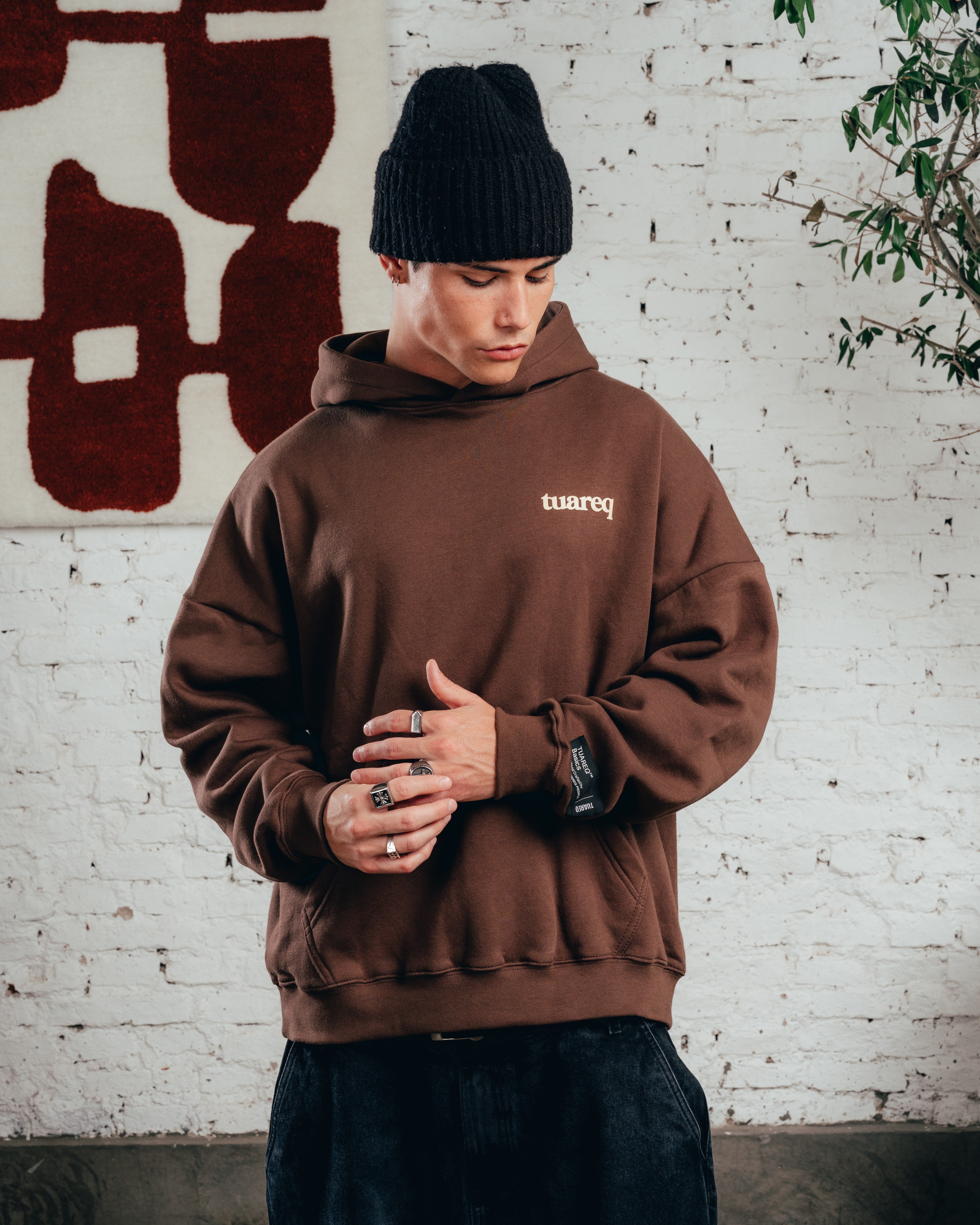 HOODIE OVERSIZED [ COMFORT ] GALGO CHOCOLATE