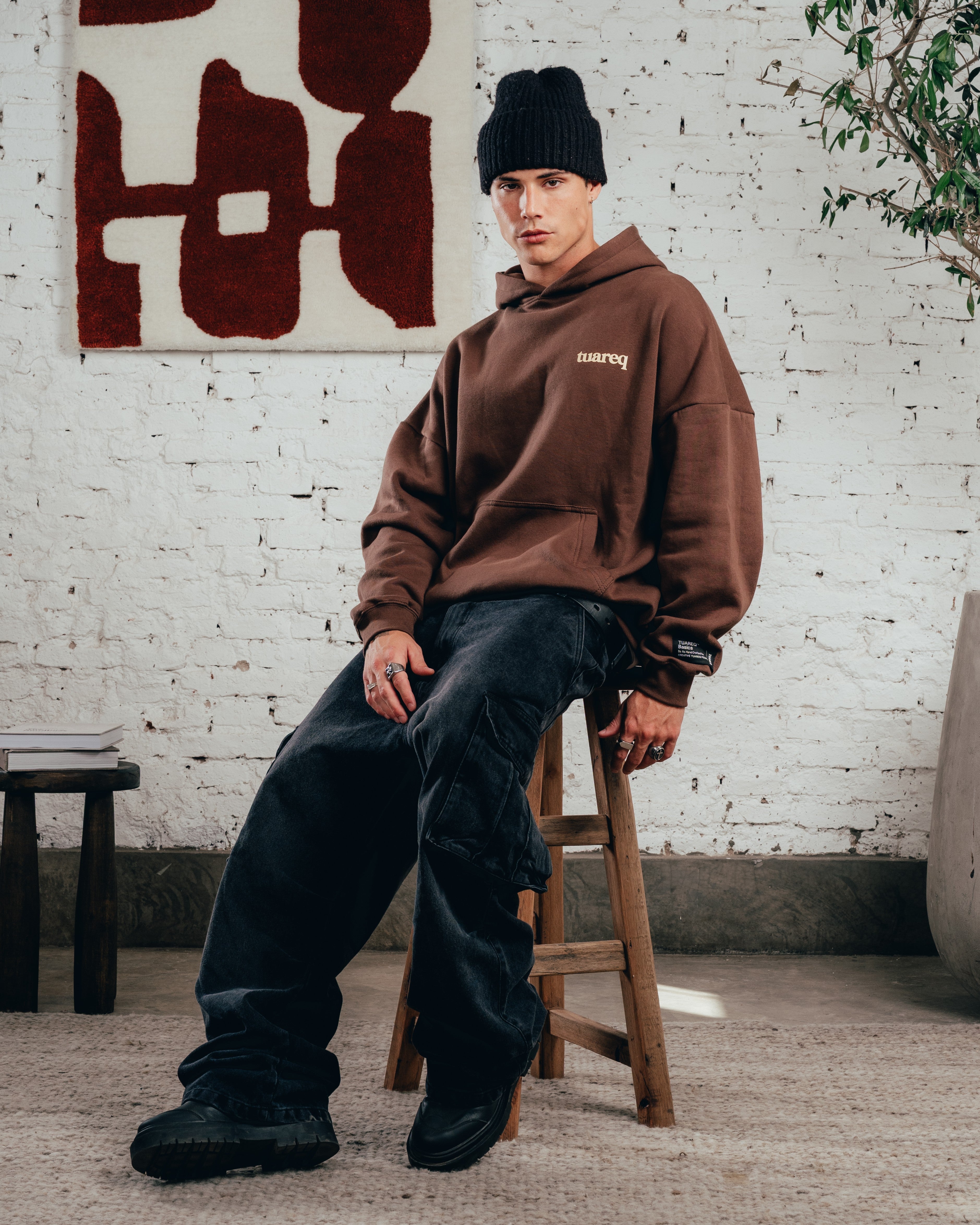 HOODIE OVERSIZED [ COMFORT ] GALGO CHOCOLATE