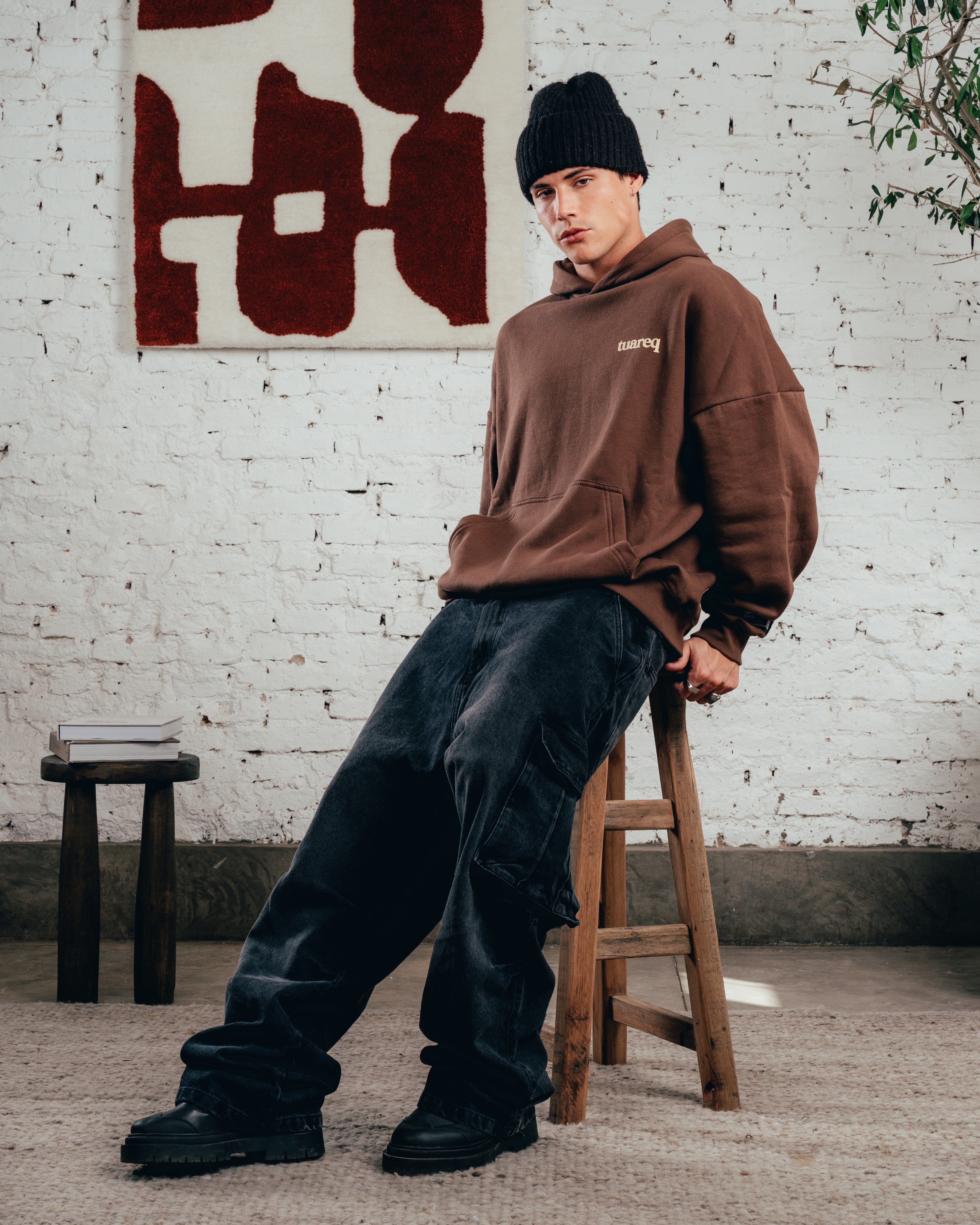 HOODIE OVERSIZED [ COMFORT ] GALGO CHOCOLATE
