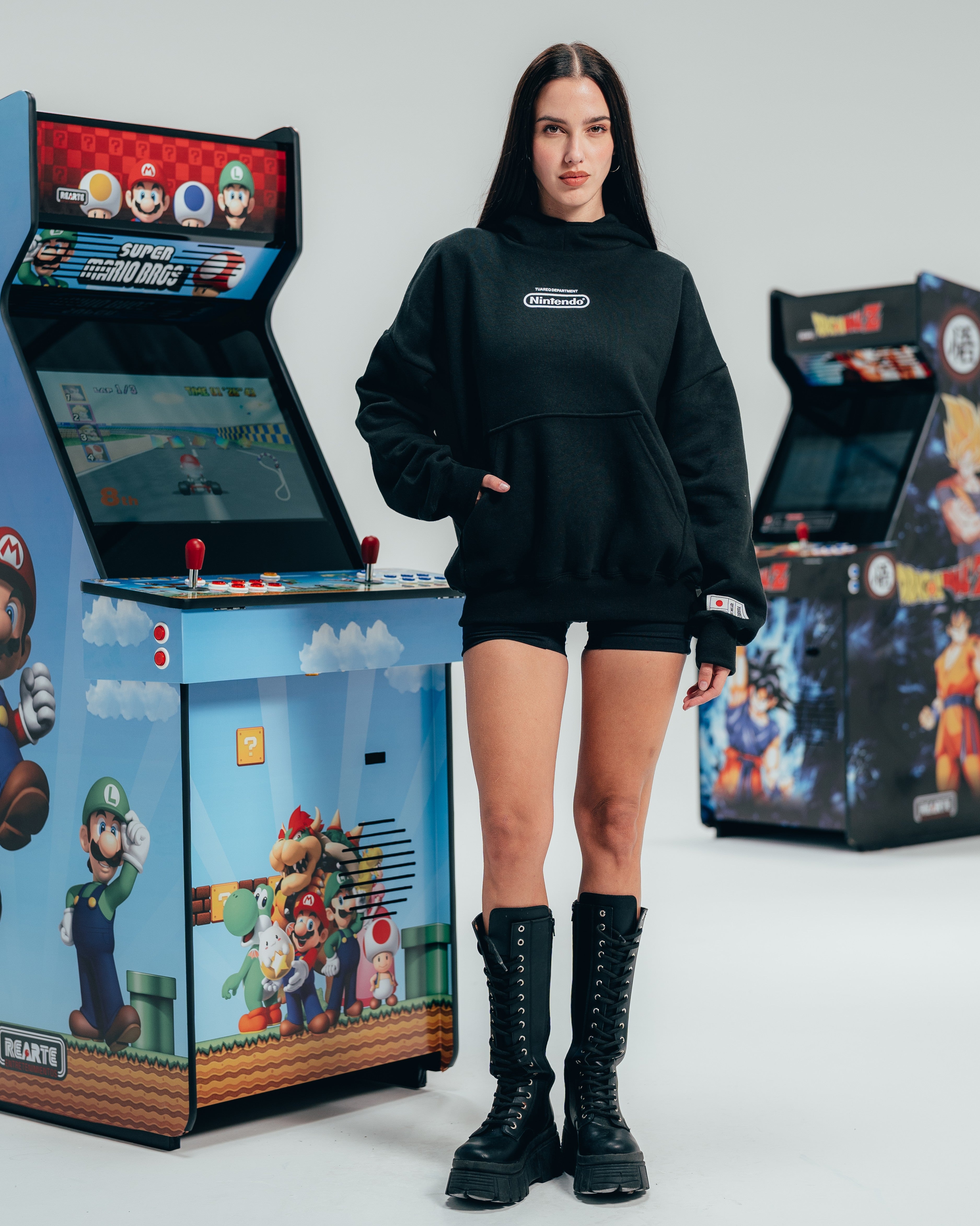 HOODIE EXTRAHEAVY [ NINTENDO ] SIMPLE BLACK