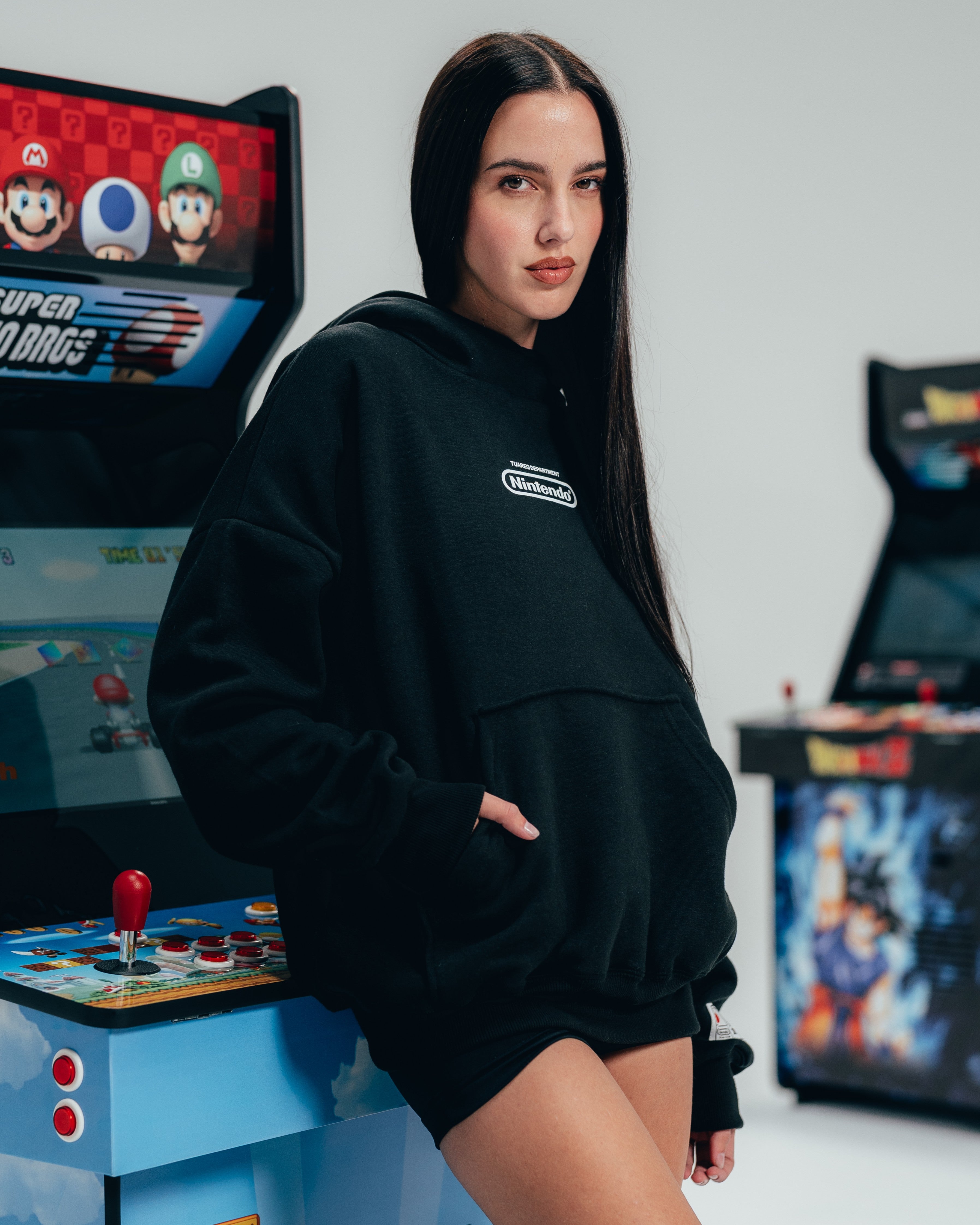 HOODIE EXTRAHEAVY [ NINTENDO ] SIMPLE BLACK