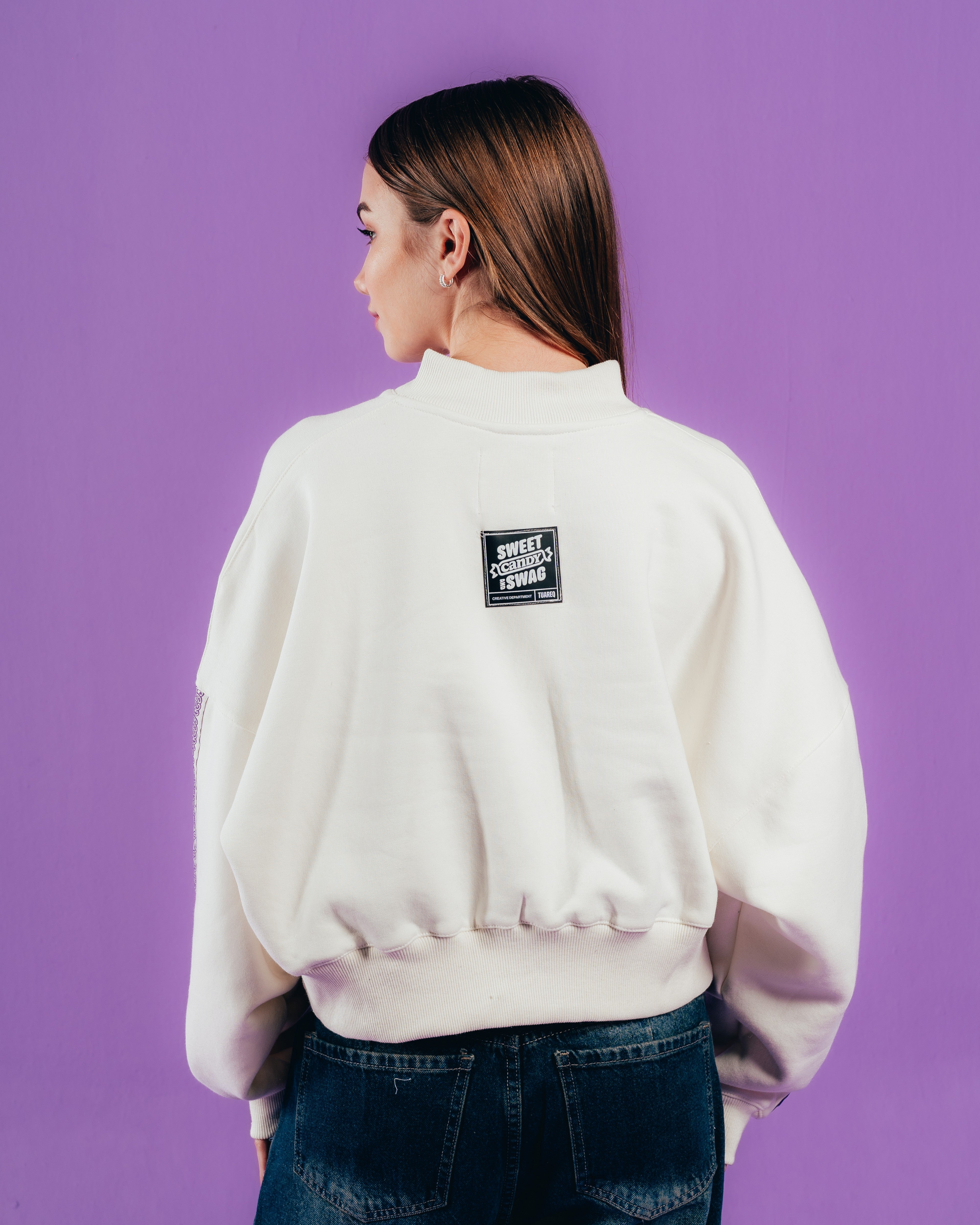 BUZO CROP [ CHOCOLINAS ] GALON FEMME WHITE