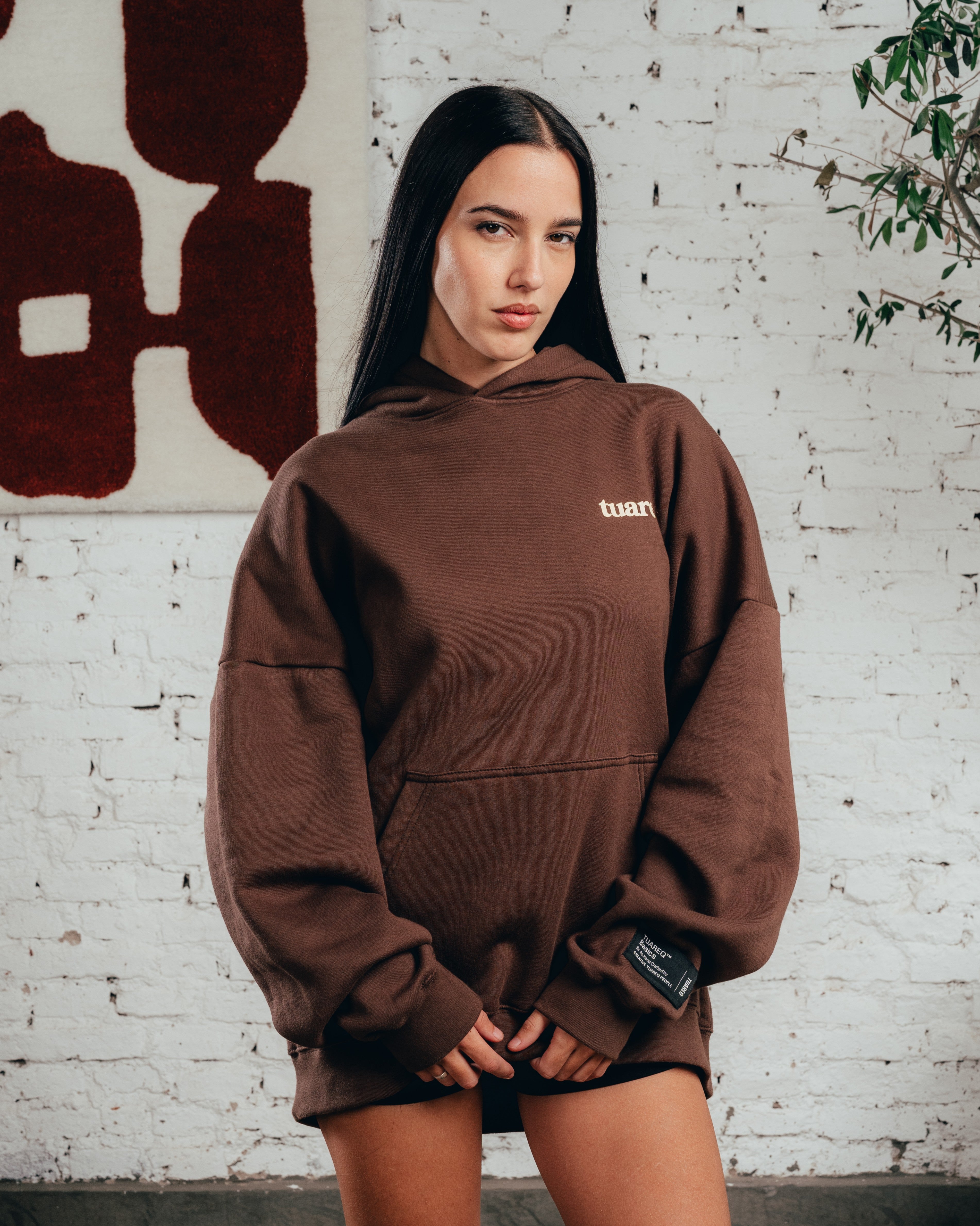 HOODIE OVERSIZED [ COMFORT ] GALGO CHOCOLATE