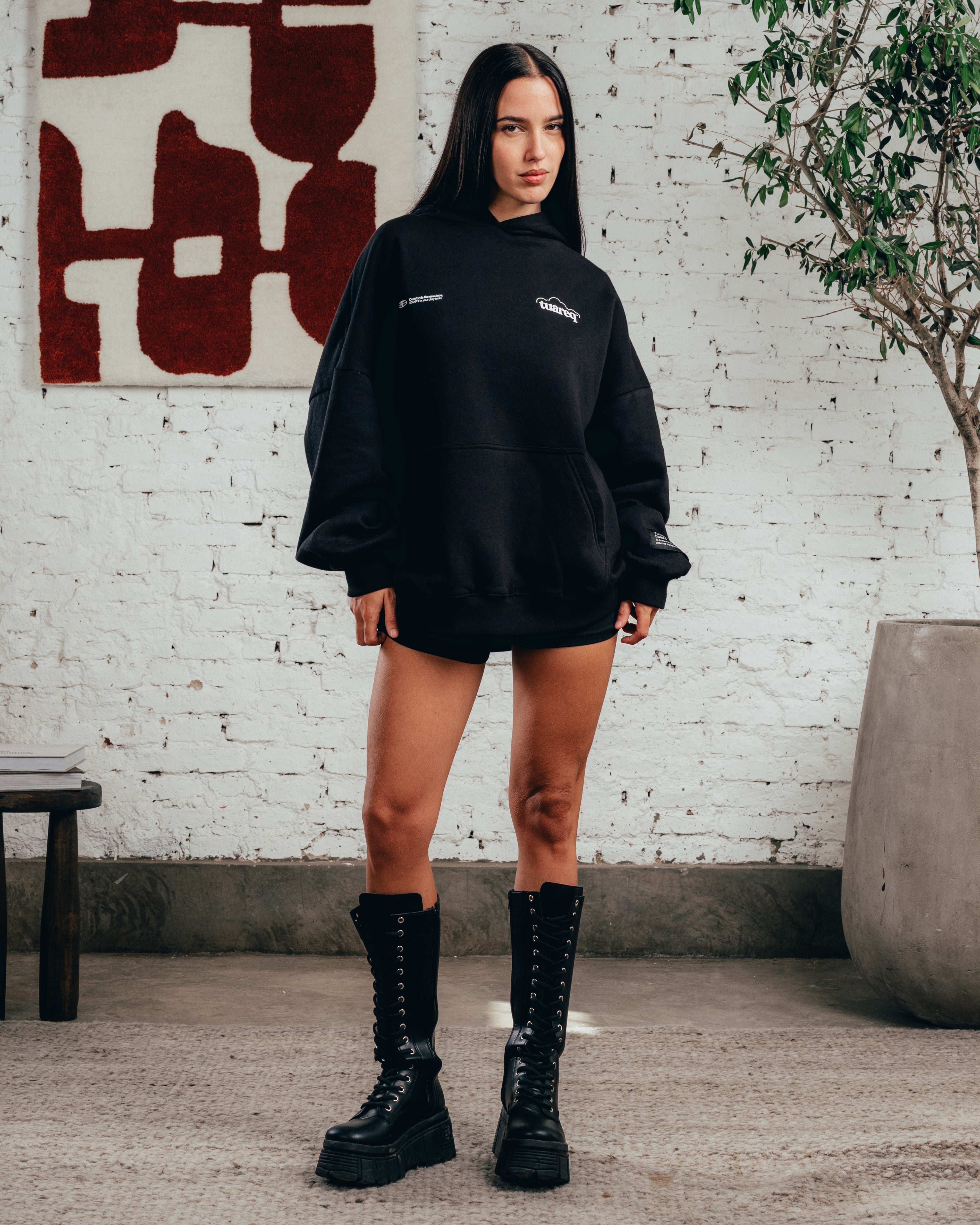HOODIE OVERSIZED [ COMFORT ] CLOUD BLACK