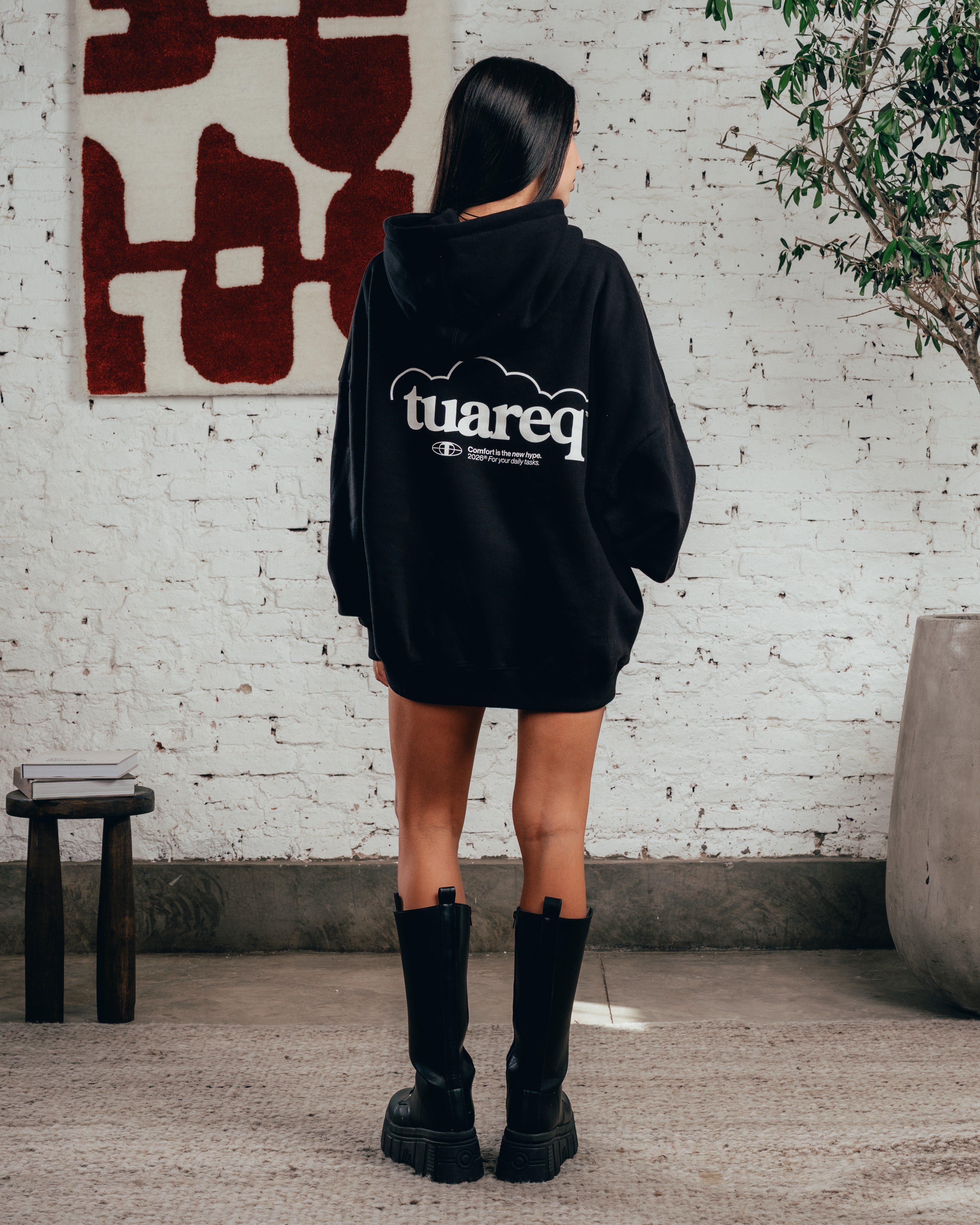 HOODIE OVERSIZED [ COMFORT ] CLOUD BLACK