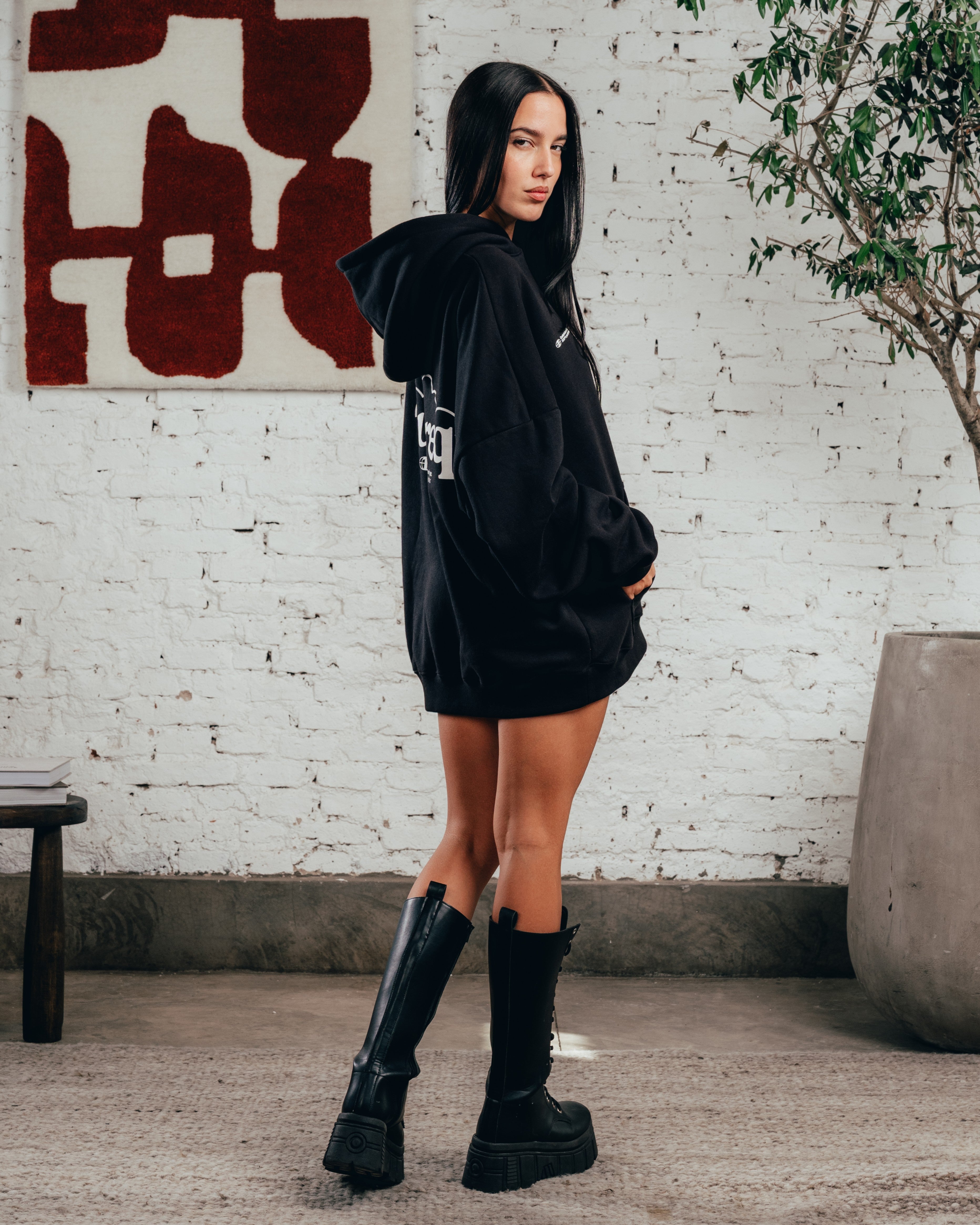 HOODIE OVERSIZED [ COMFORT ] CLOUD BLACK