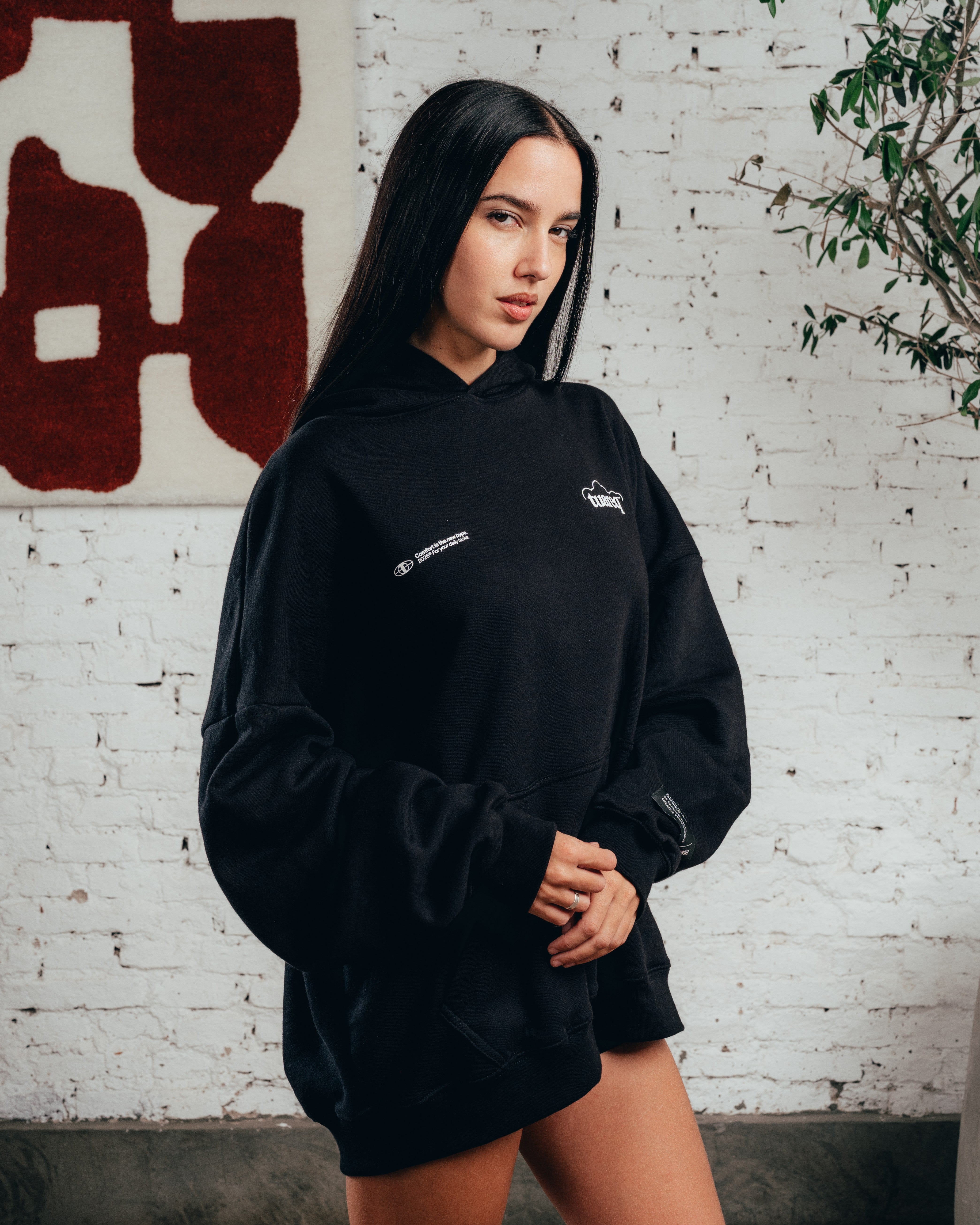 HOODIE OVERSIZED [ COMFORT ] CLOUD BLACK