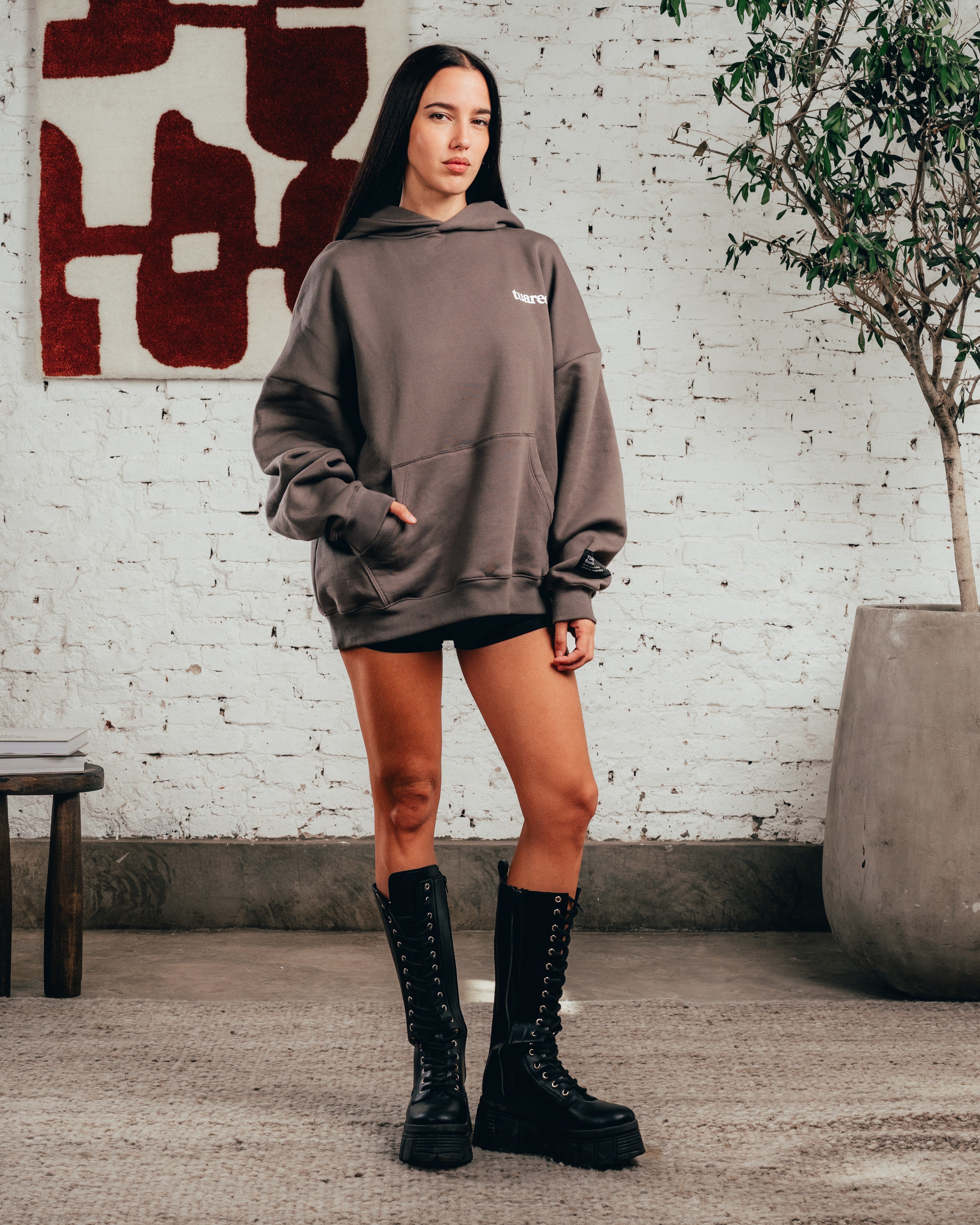 HOODIE OVERSIZED [ COMFORT ] GALGO GREY
