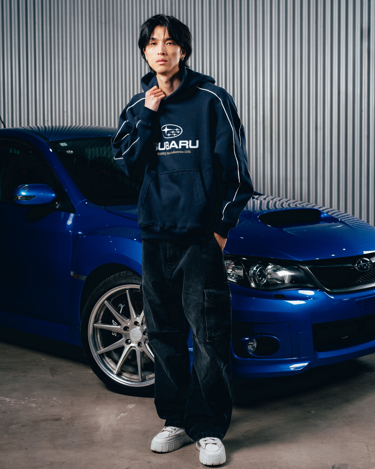 HOODIE [ SUBARU ] RELIEVE NAVY BLUE
