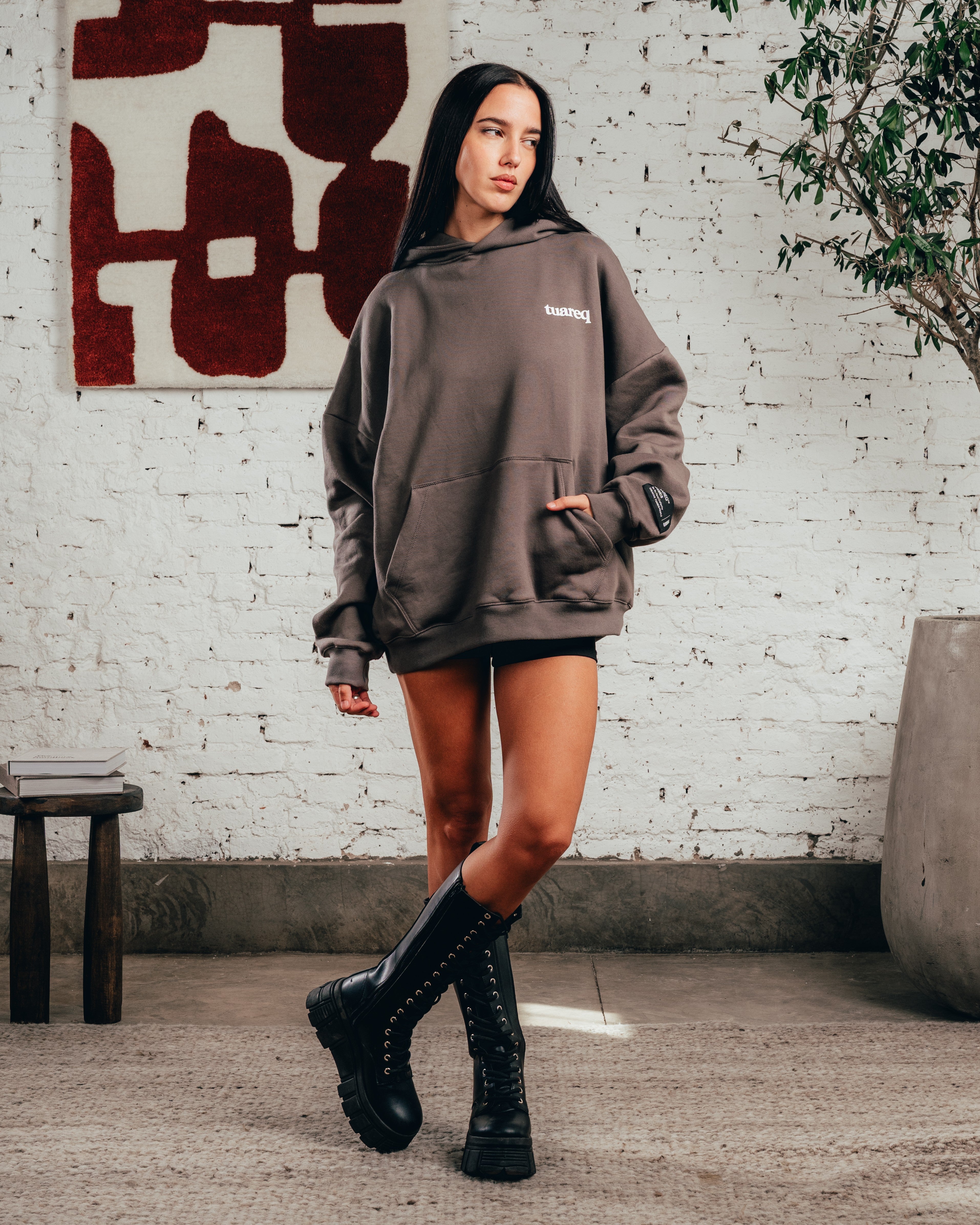 HOODIE OVERSIZED [ COMFORT ] GALGO GREY