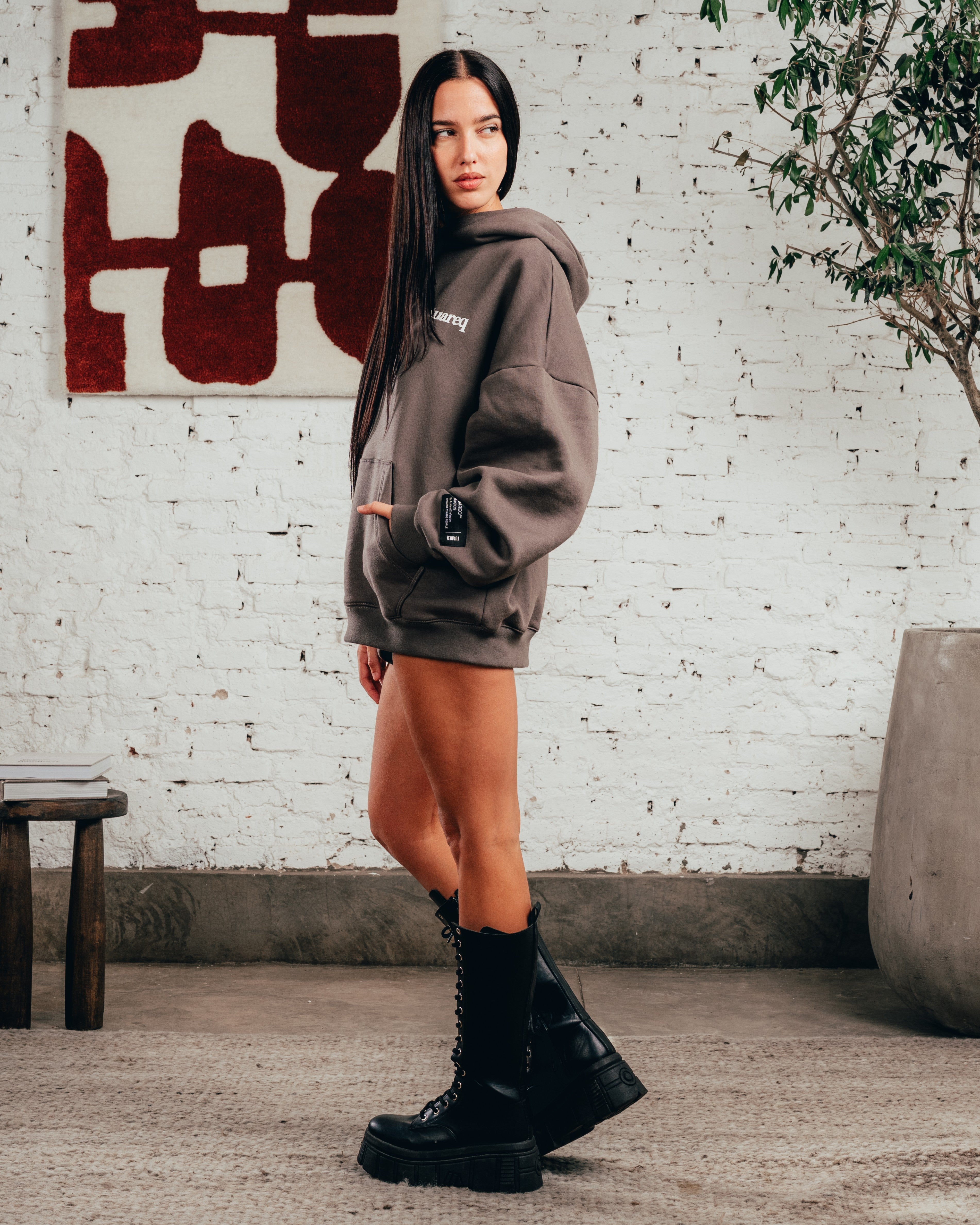 HOODIE OVERSIZED [ COMFORT ] GALGO GREY