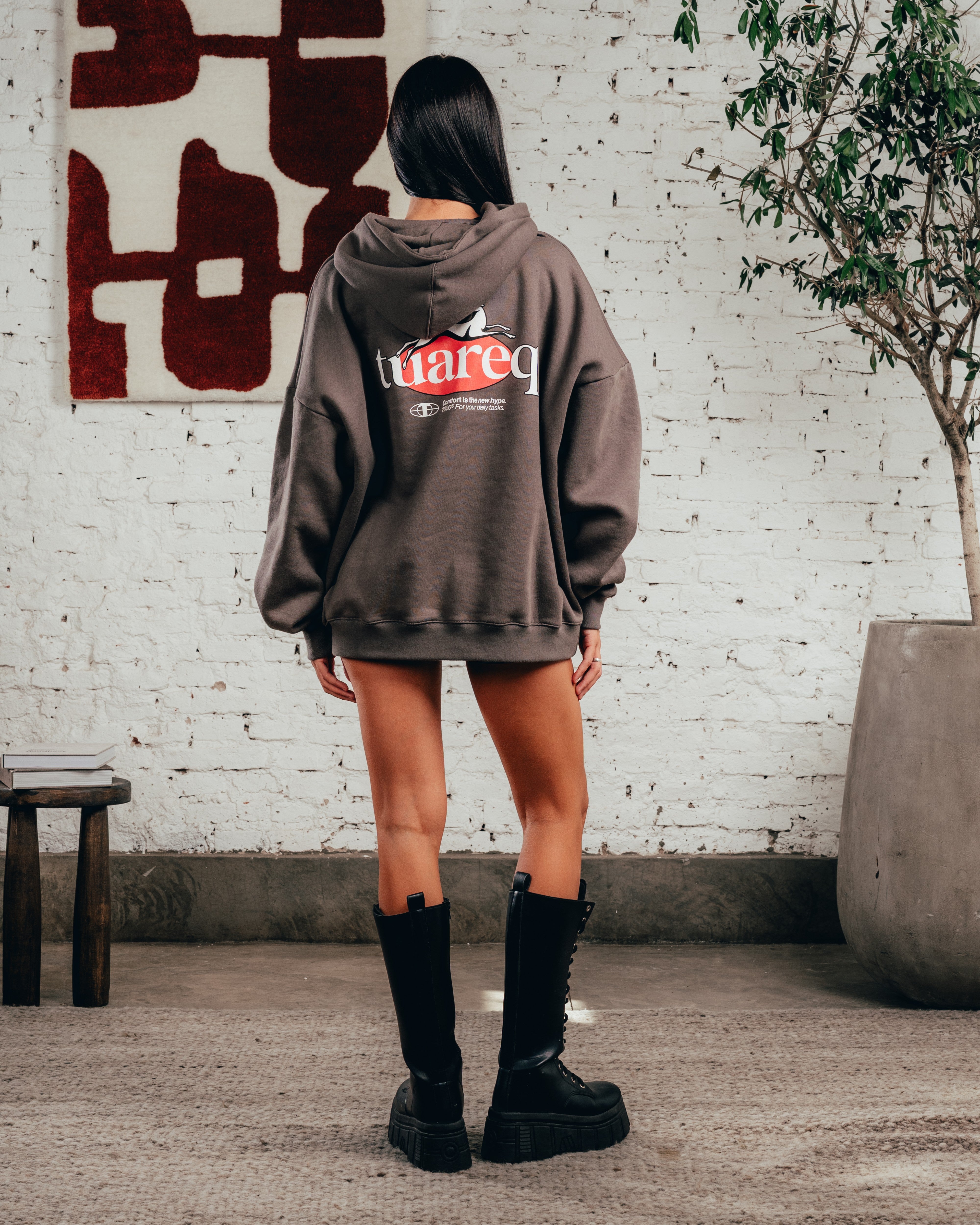 HOODIE OVERSIZED [ COMFORT ] GALGO GREY