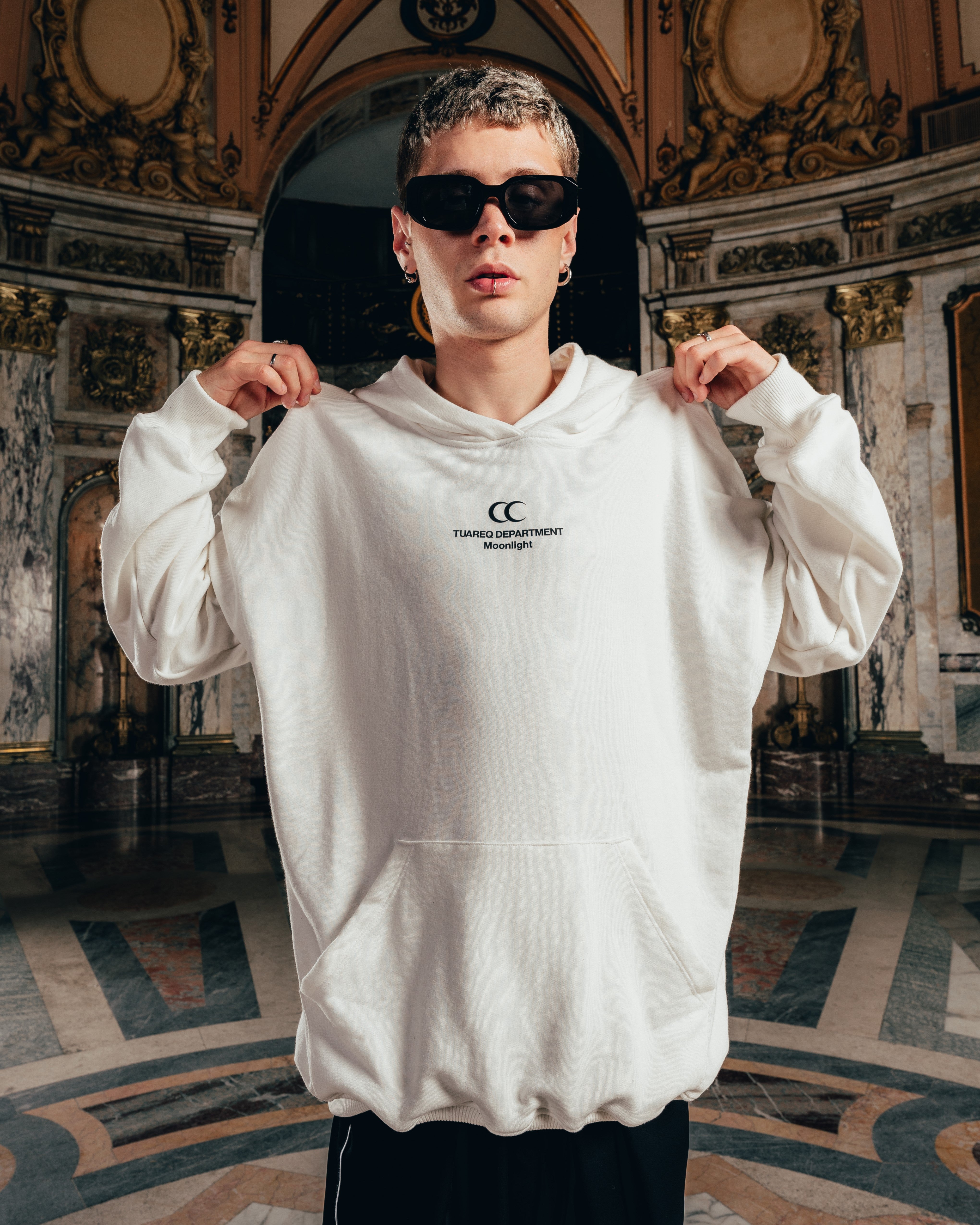 HOODIE RUSTICO [ MOONLIGHT ] WHITE