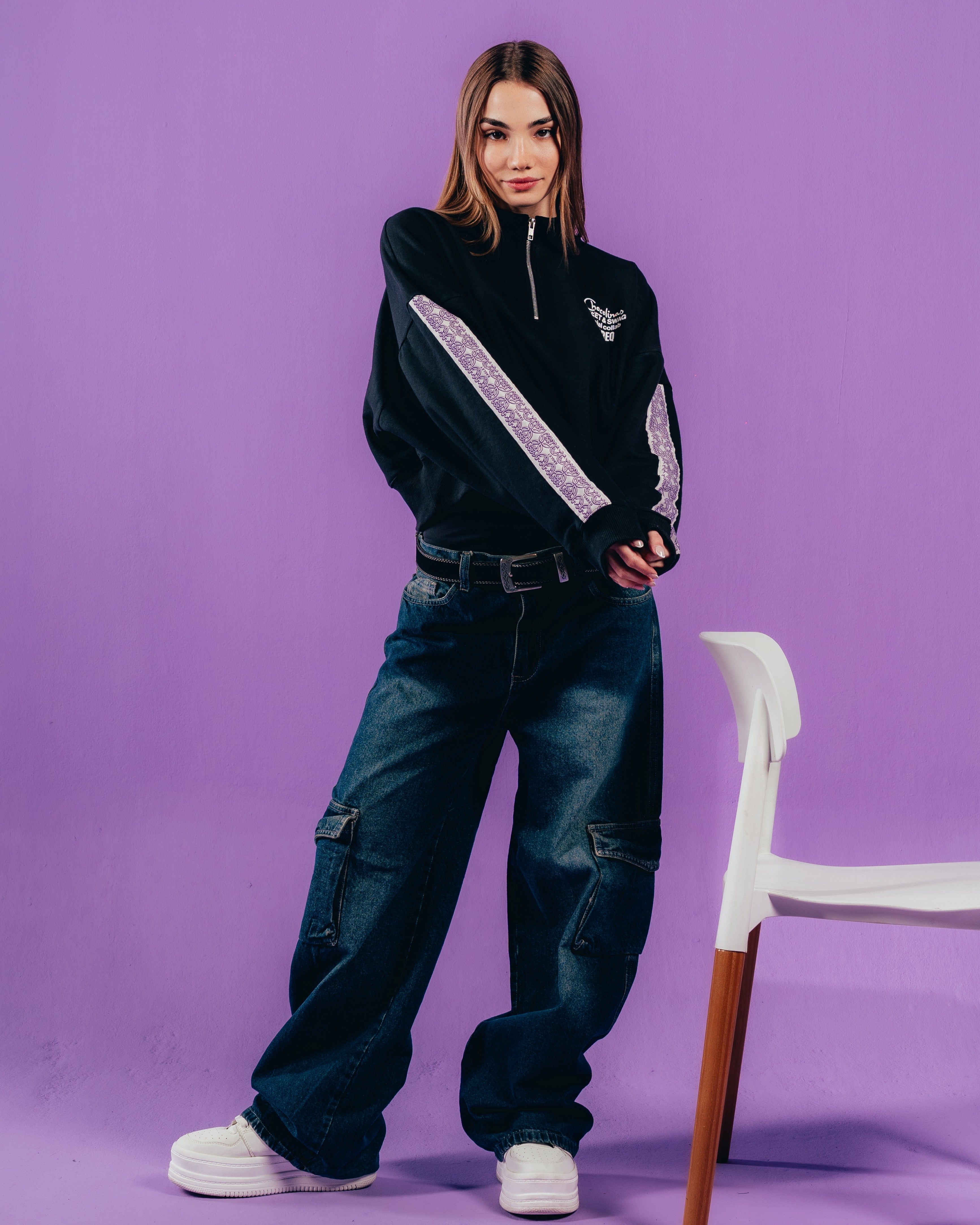 BUZO CROP [ CHOCOLINAS ] GALON FEMME BLACK
