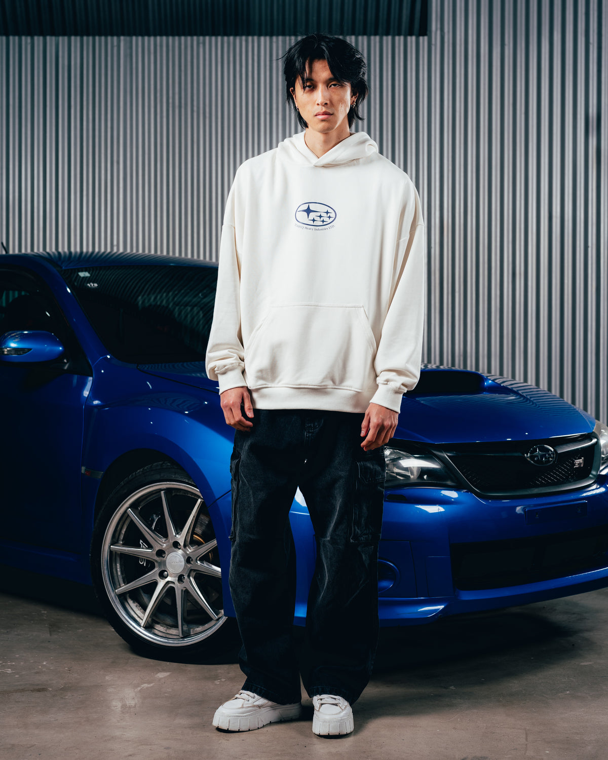 HOODIE RUSTICO [ SUBARU ] RALLY WHITE