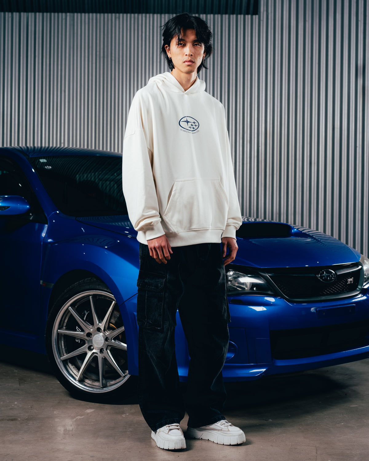 HOODIE RUSTICO [ SUBARU ] RALLY WHITE