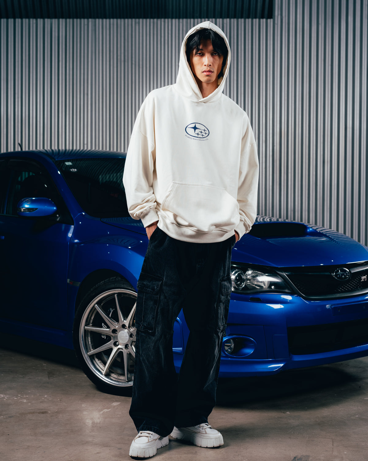 HOODIE RUSTICO [ SUBARU ] RALLY WHITE
