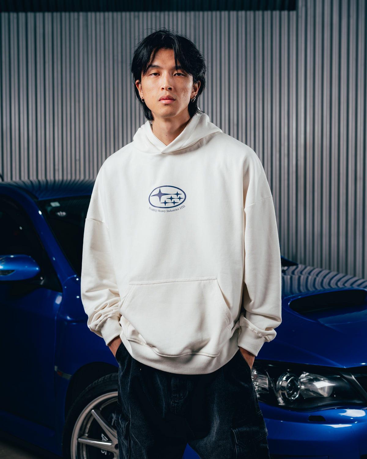 HOODIE RUSTICO [ SUBARU ] RALLY WHITE