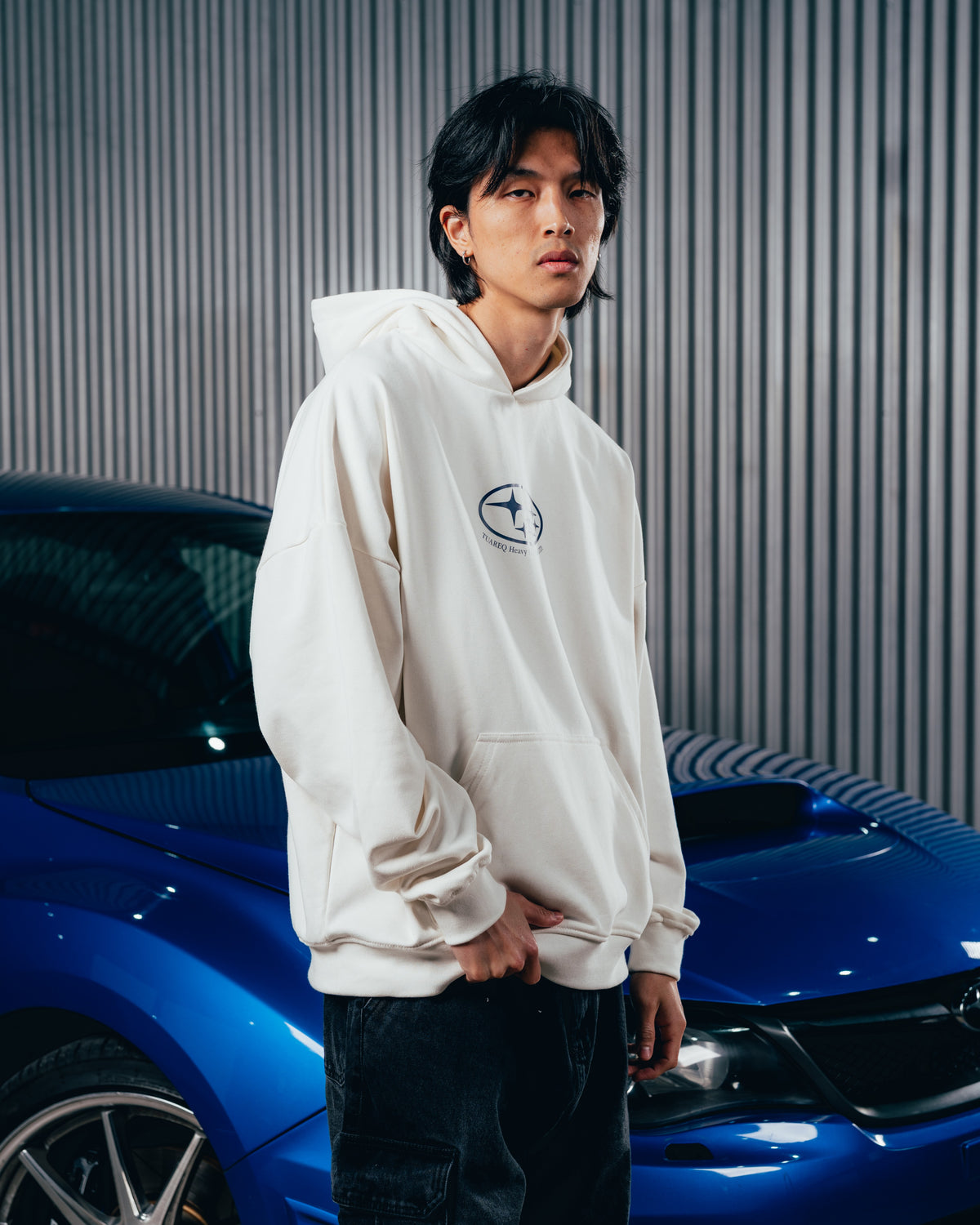 HOODIE RUSTICO [ SUBARU ] RALLY WHITE