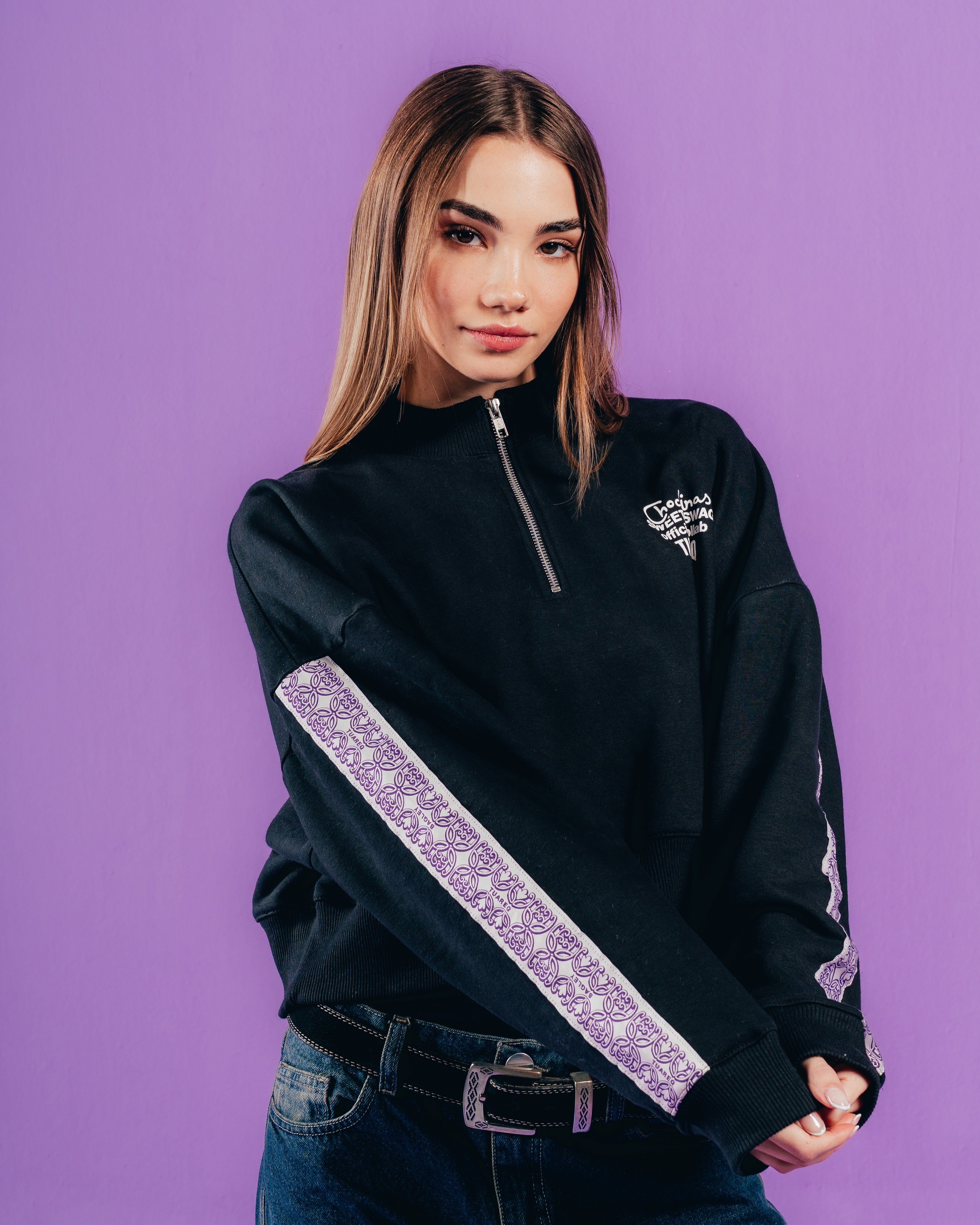 BUZO CROP [ CHOCOLINAS ] GALON FEMME BLACK