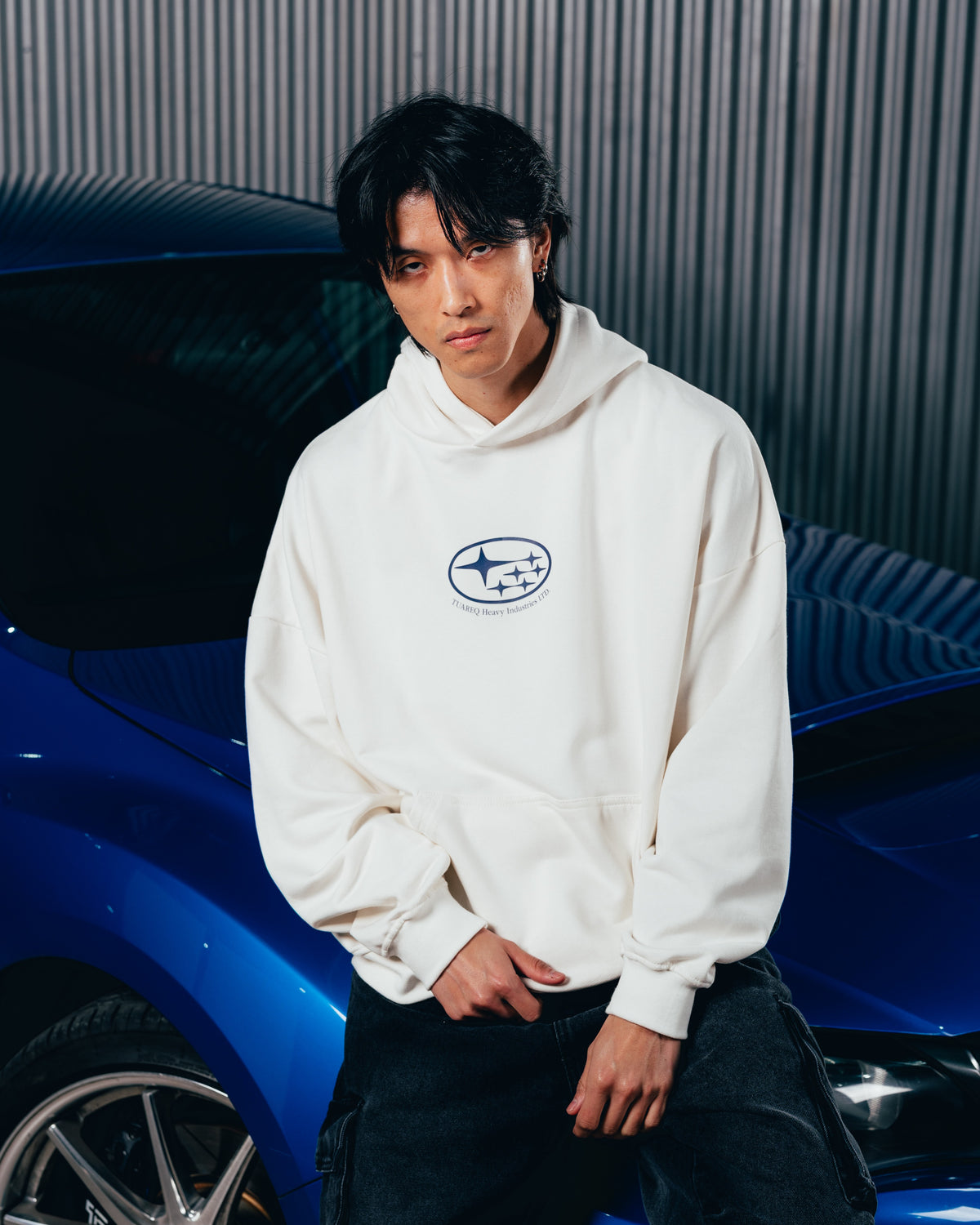 HOODIE RUSTICO [ SUBARU ] RALLY WHITE