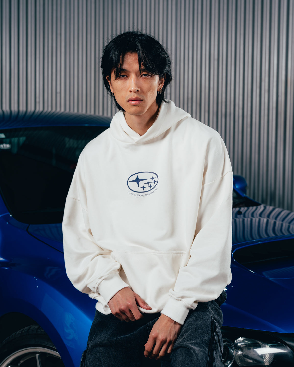 HOODIE RUSTICO [ SUBARU ] RALLY WHITE