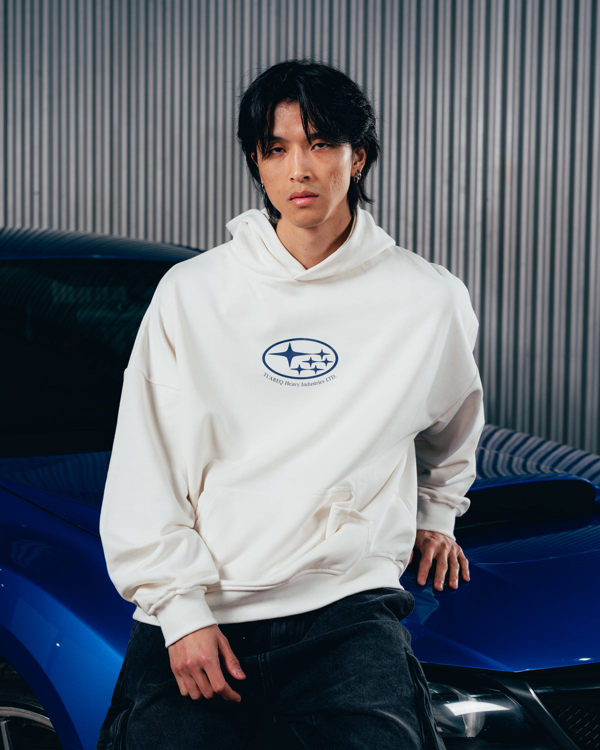 HOODIE RUSTICO [ SUBARU ] RALLY WHITE