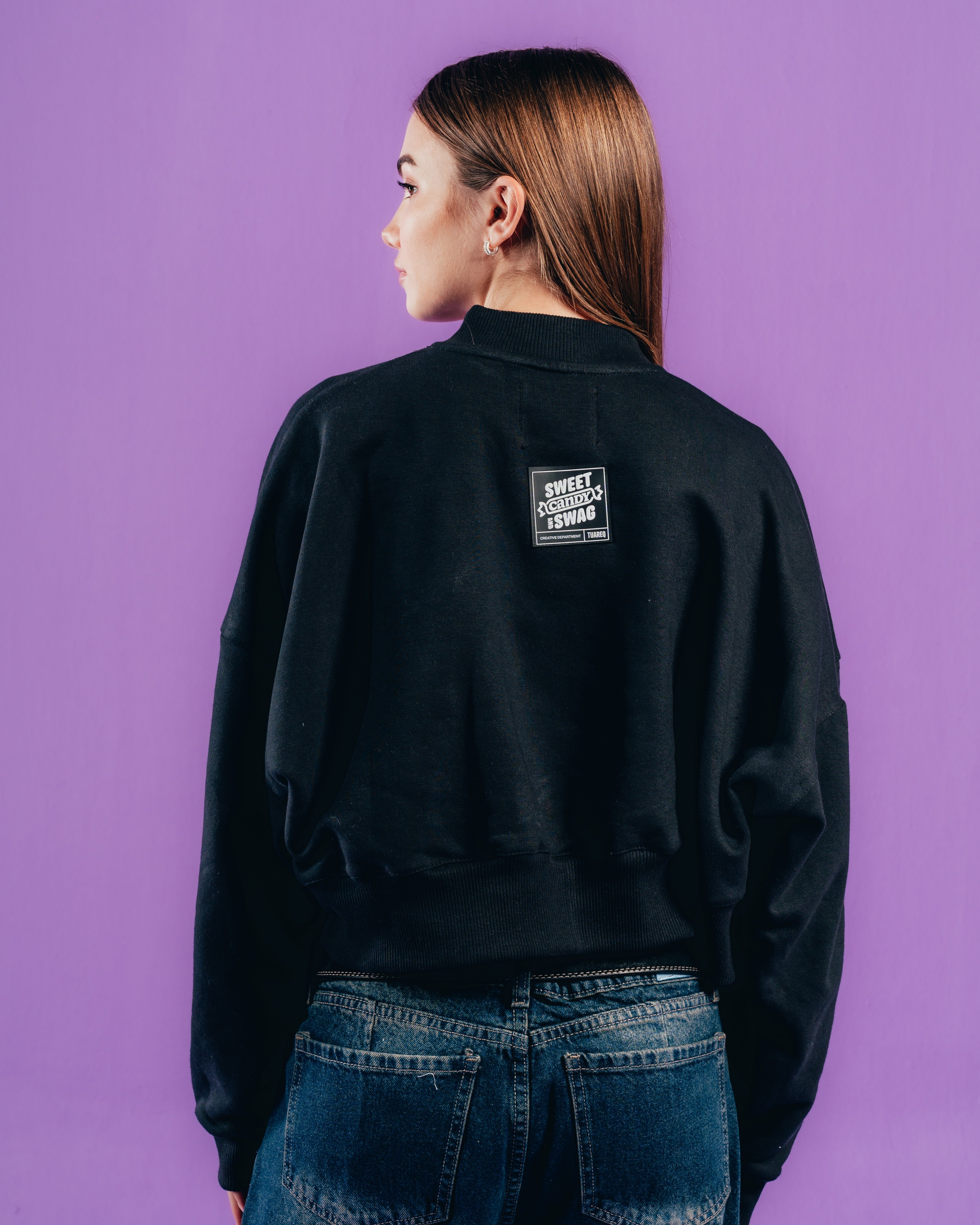 BUZO CROP [ CHOCOLINAS ] GALON FEMME BLACK