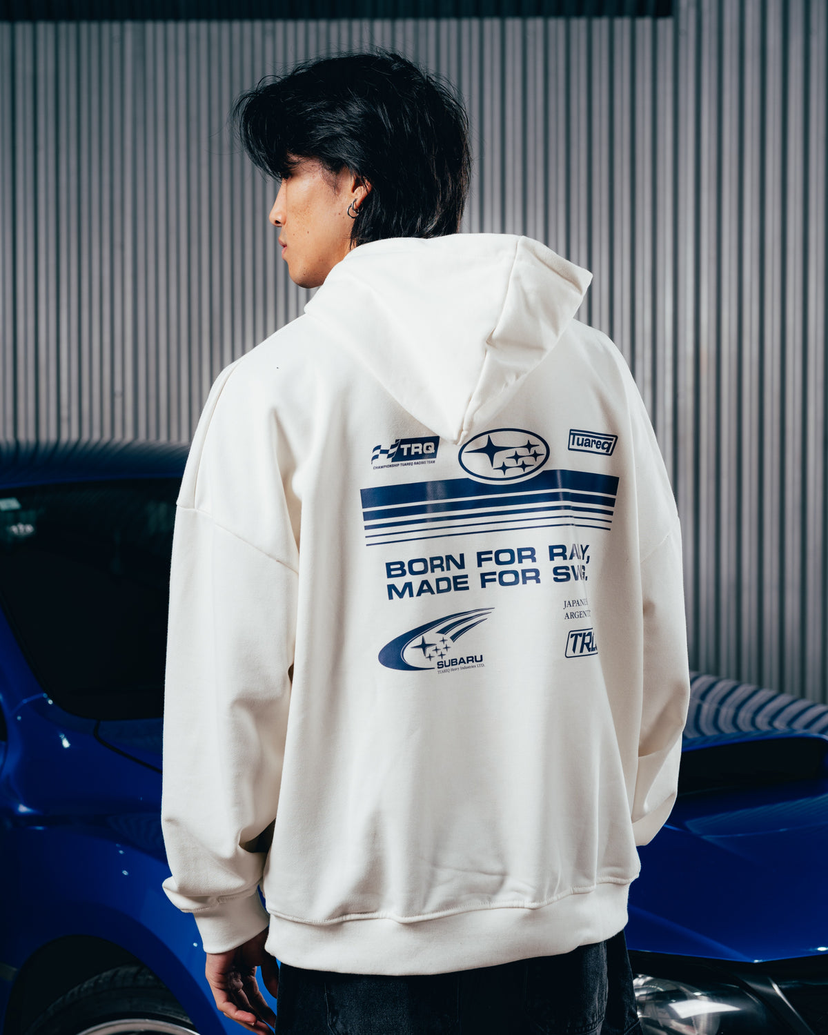 HOODIE RUSTICO [ SUBARU ] RALLY WHITE