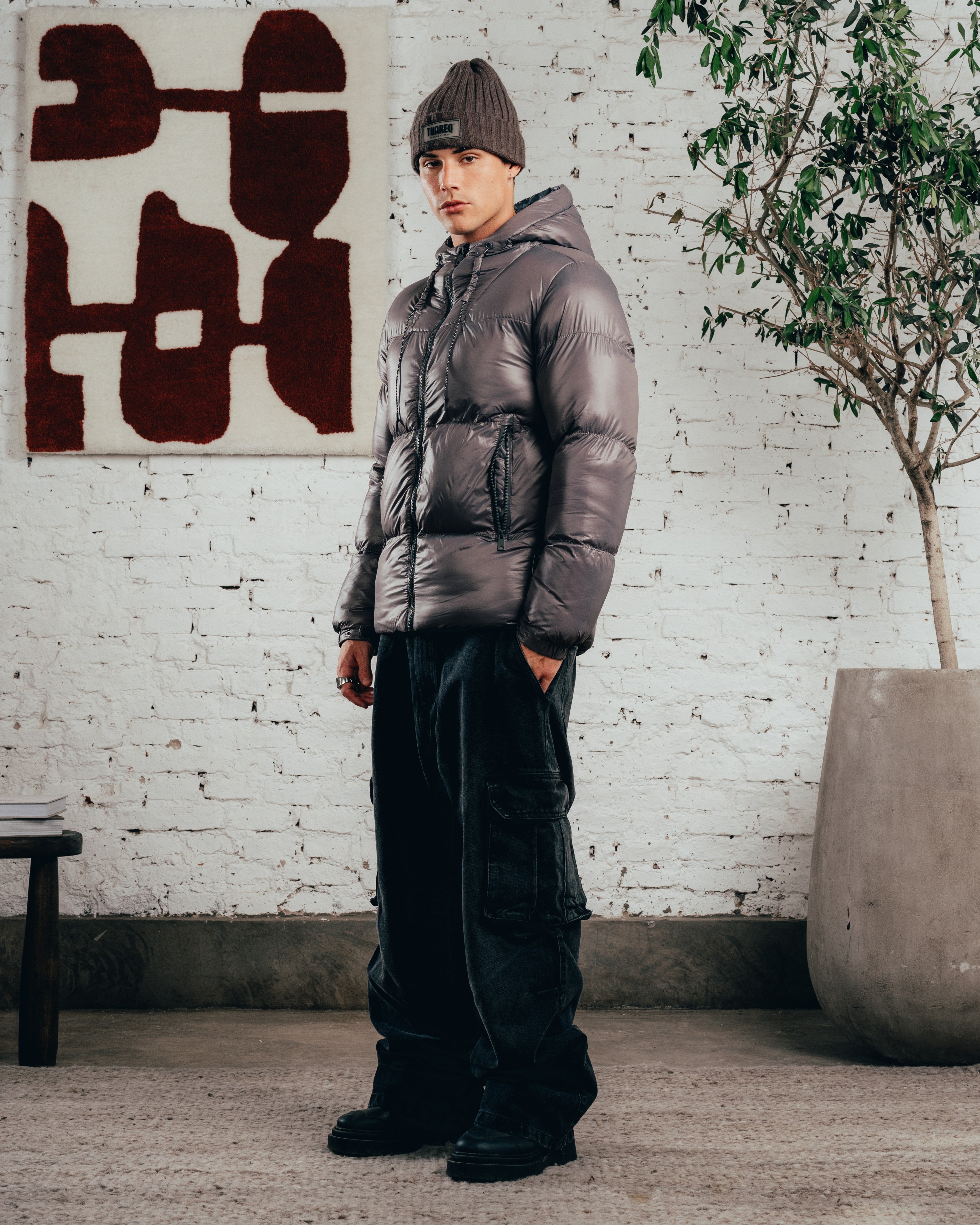 CAMPERA PUFFER [ COMFORT ] STEEL GREY