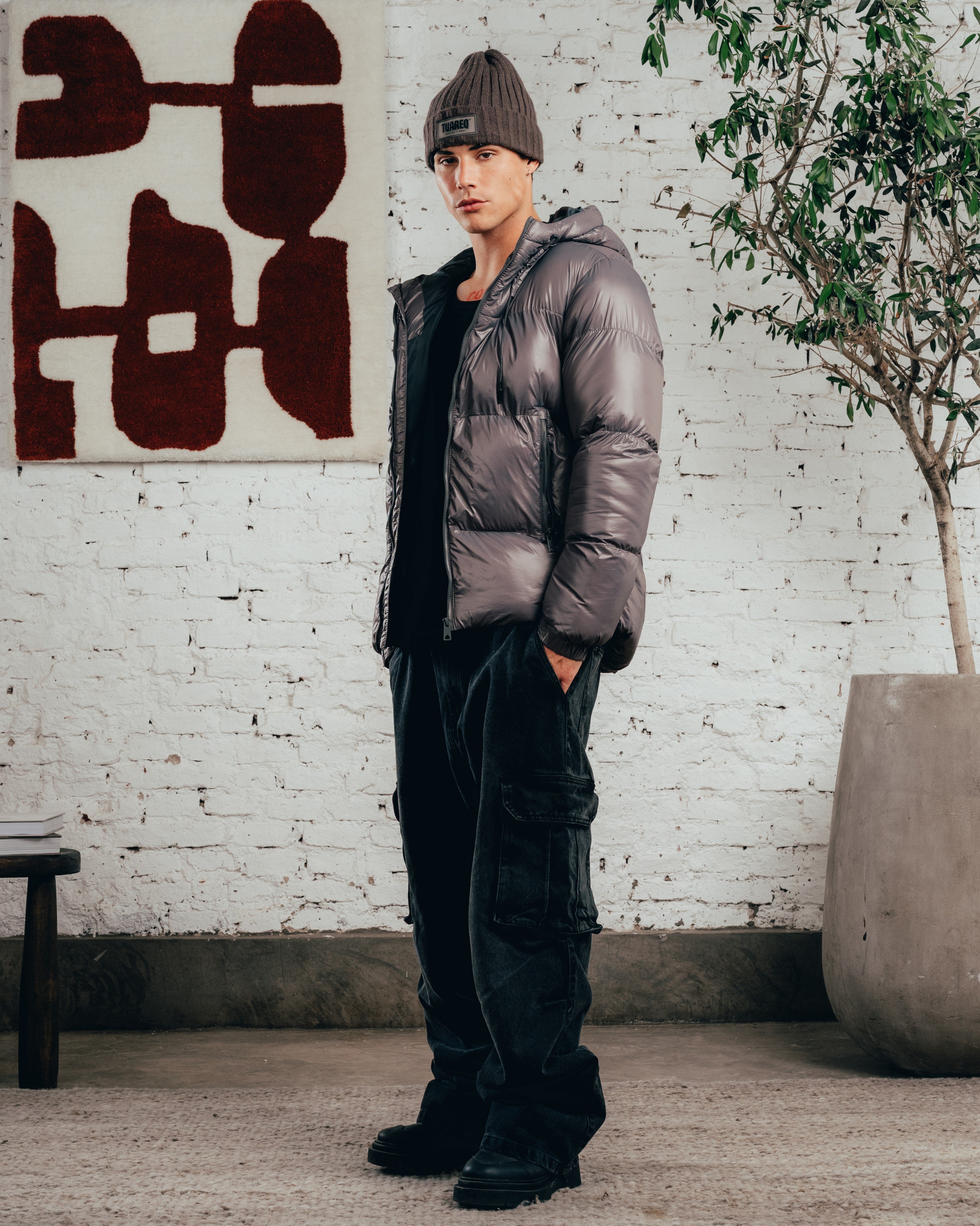 CAMPERA PUFFER [ COMFORT ] STEEL GREY