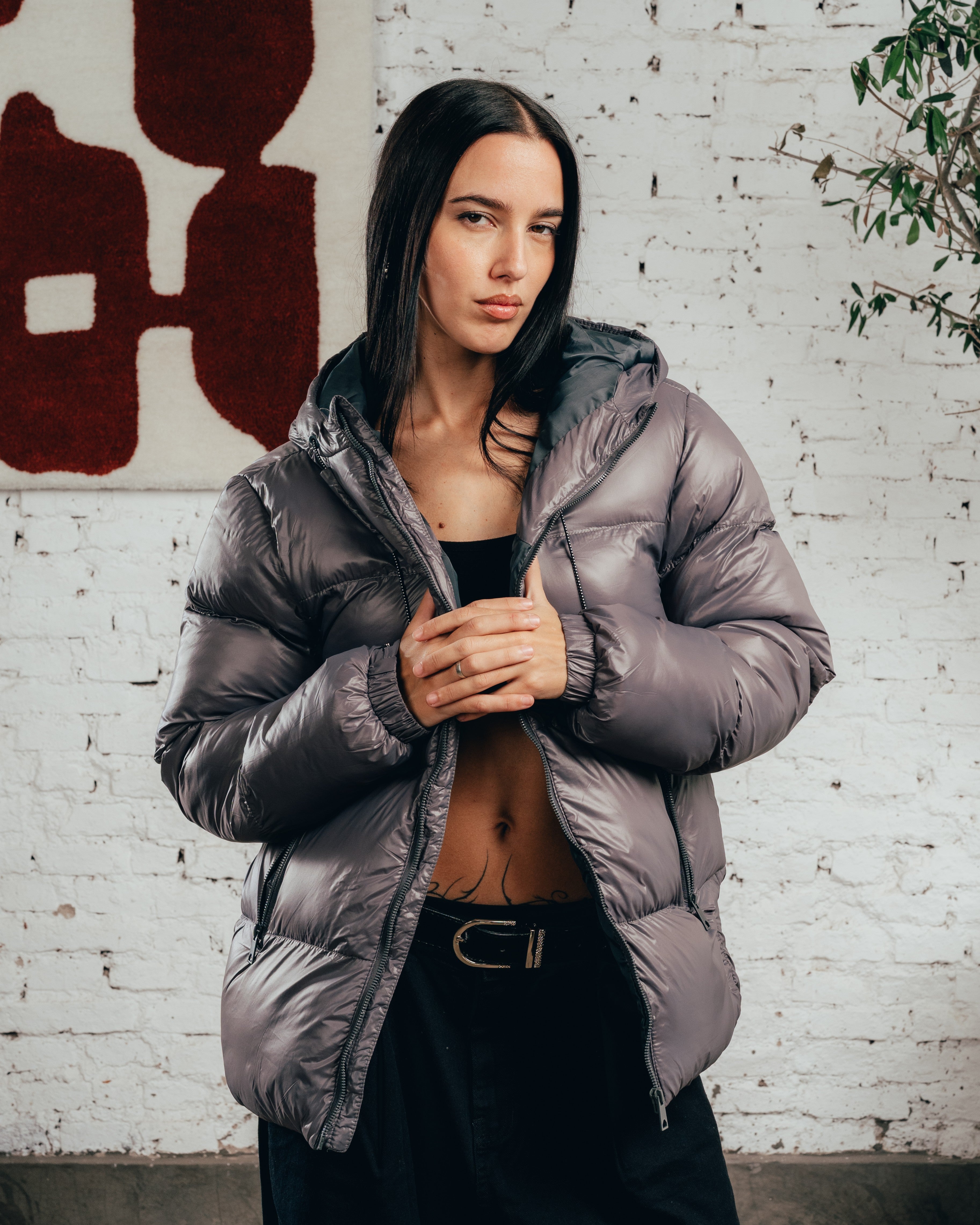 CAMPERA PUFFER [ COMFORT ] STEEL GREY