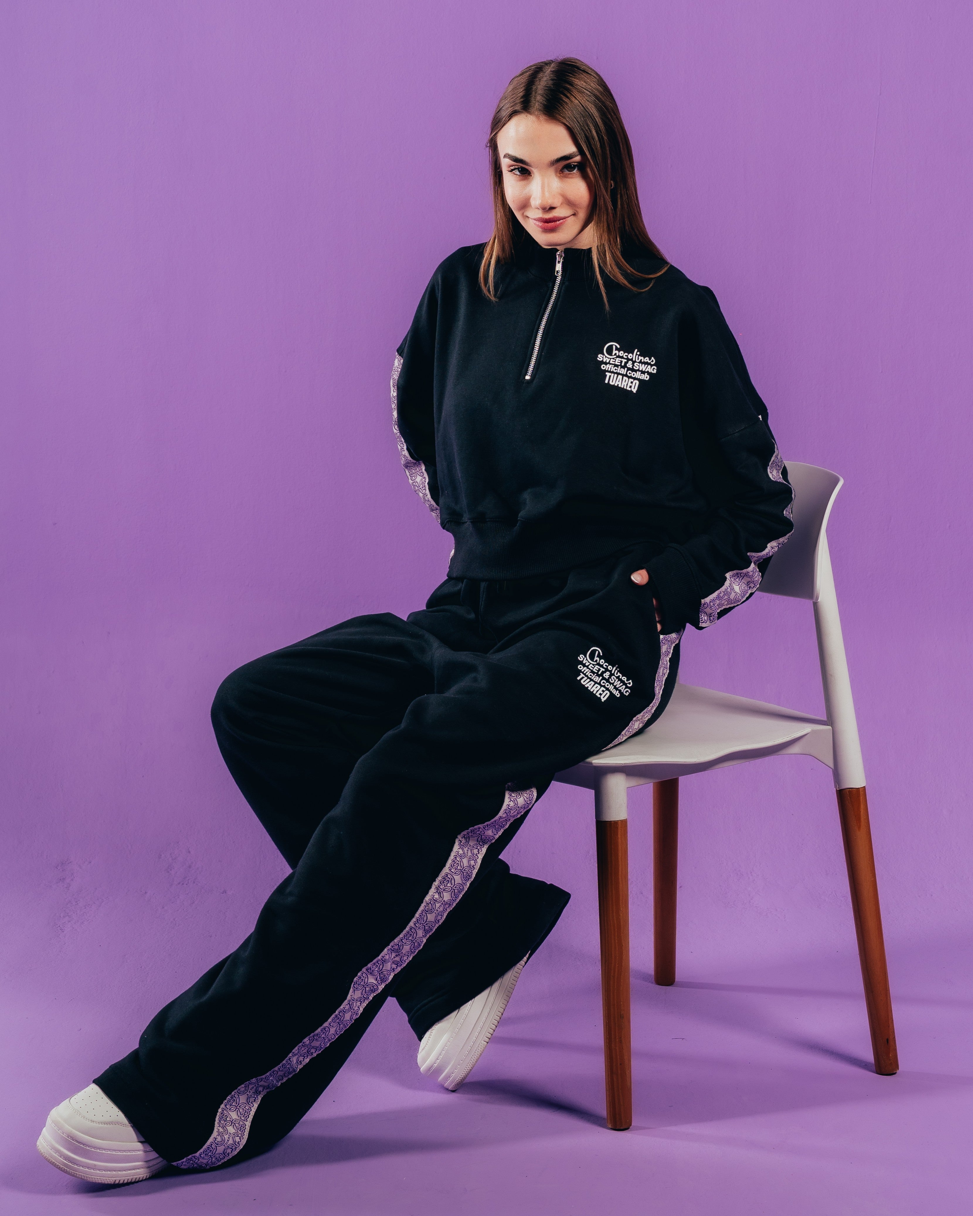 BUZO CROP [ CHOCOLINAS ] GALON FEMME BLACK